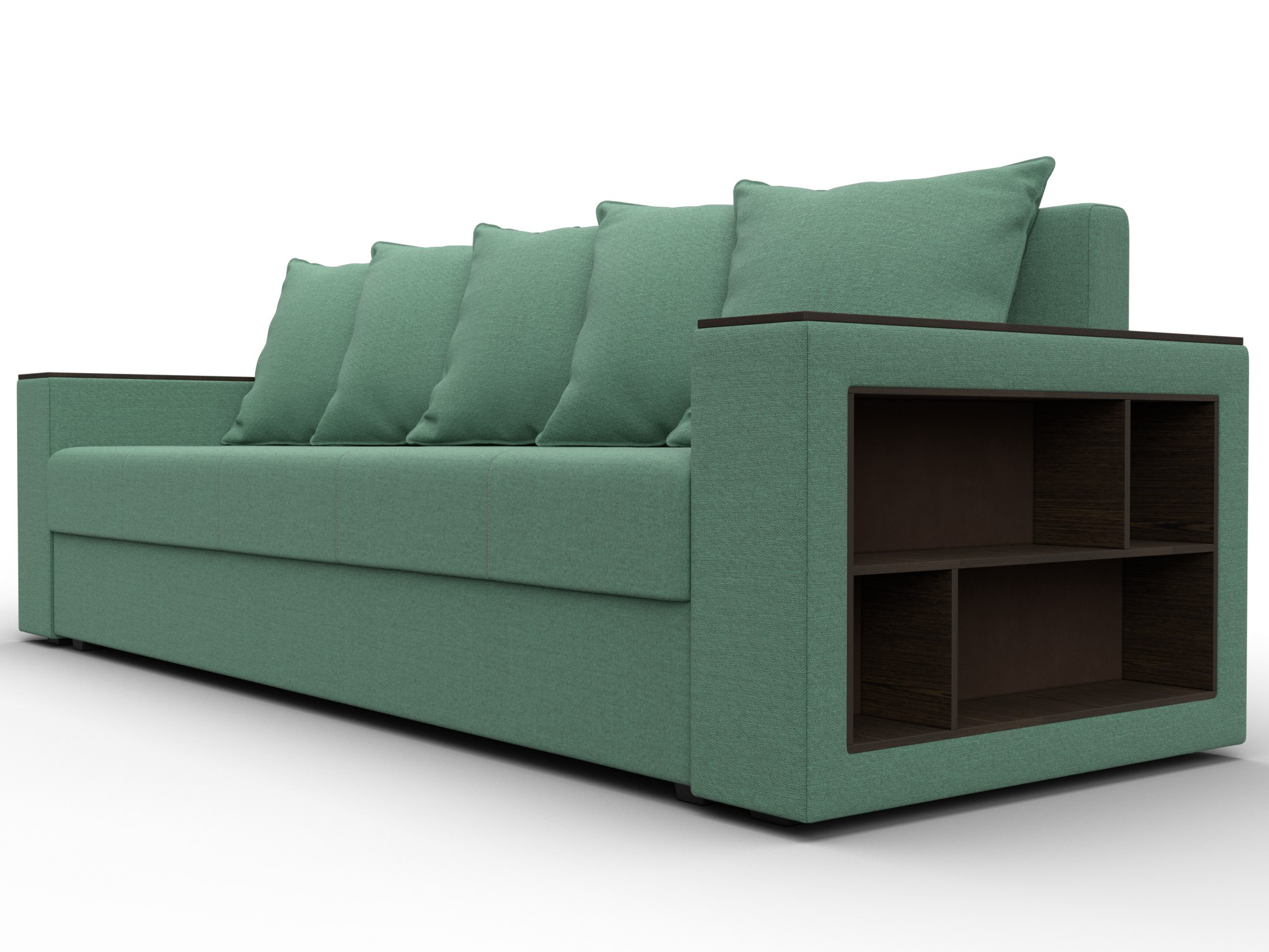 Диван прямой Дубай Лайт ( Амур 11 зеленый )