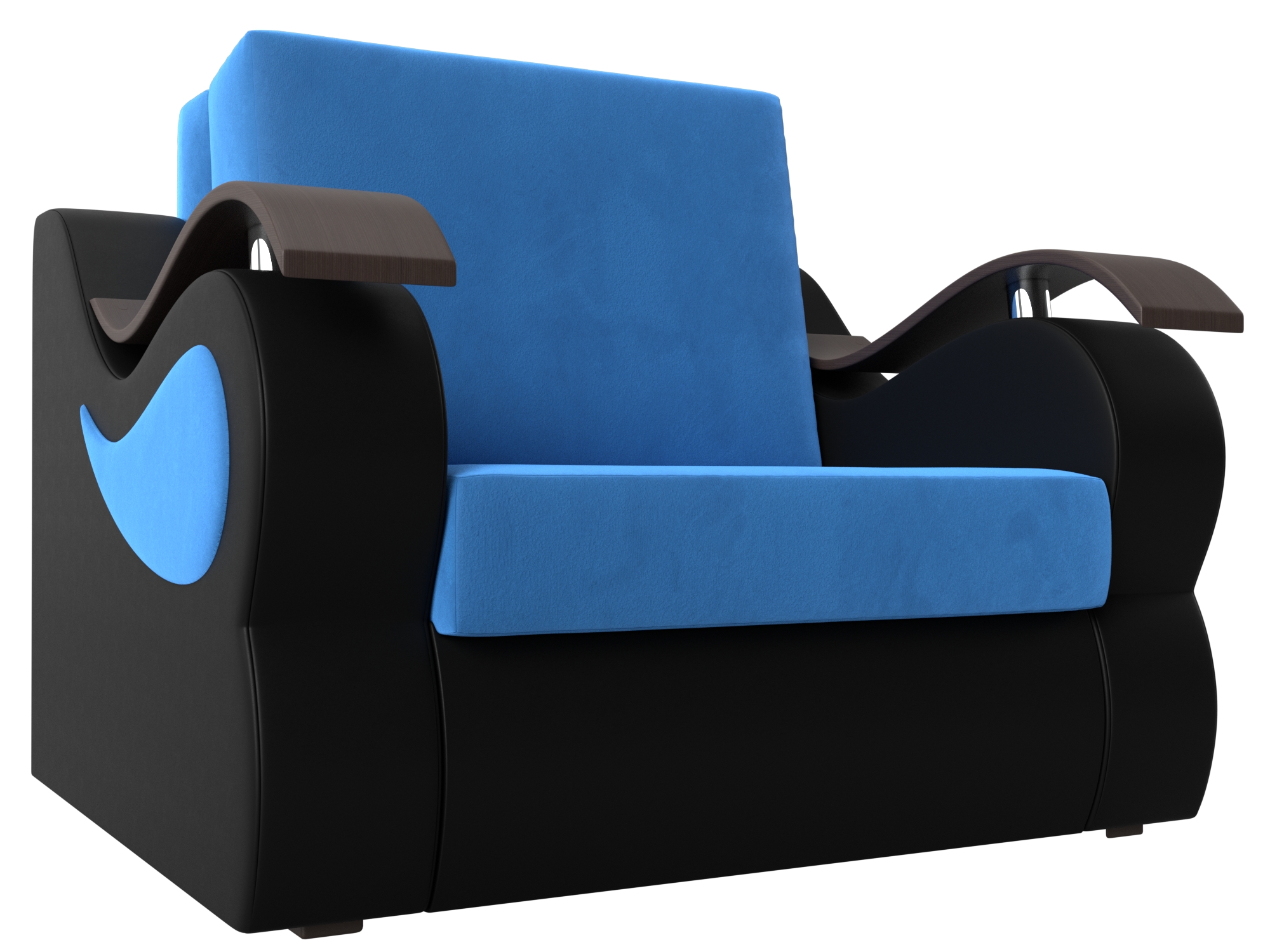 Кресло-кровать Меркурий 80 (Голубой\Черный)