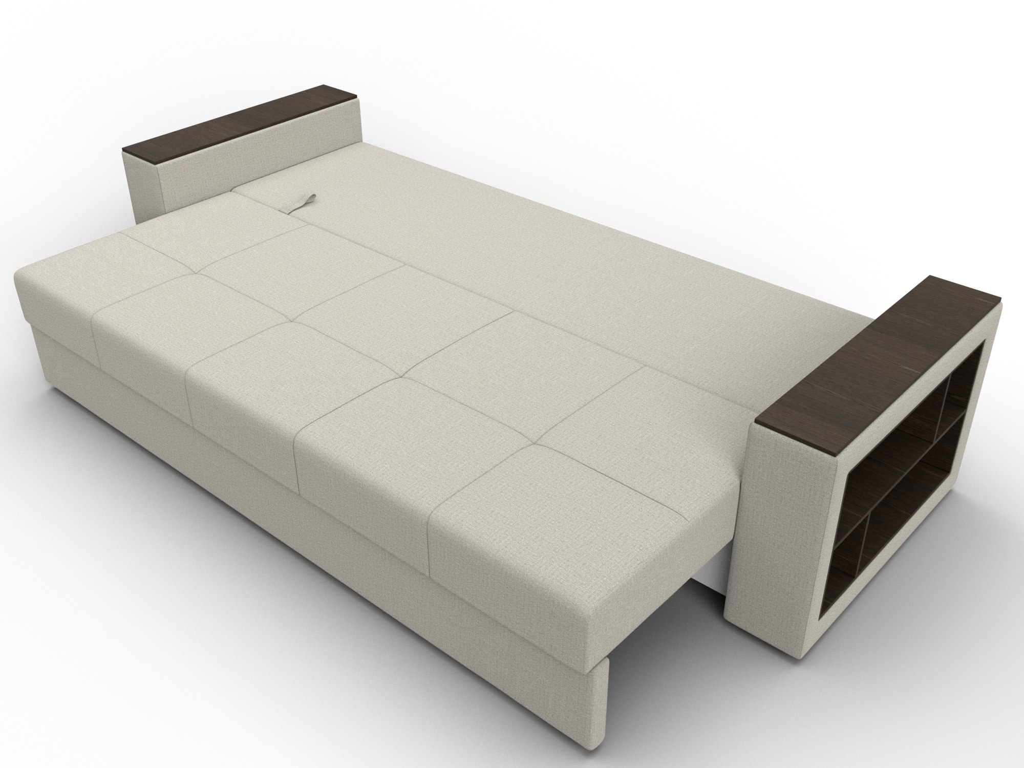 Диван прямой Дубай Лайт ( Амур 02 бежевый )