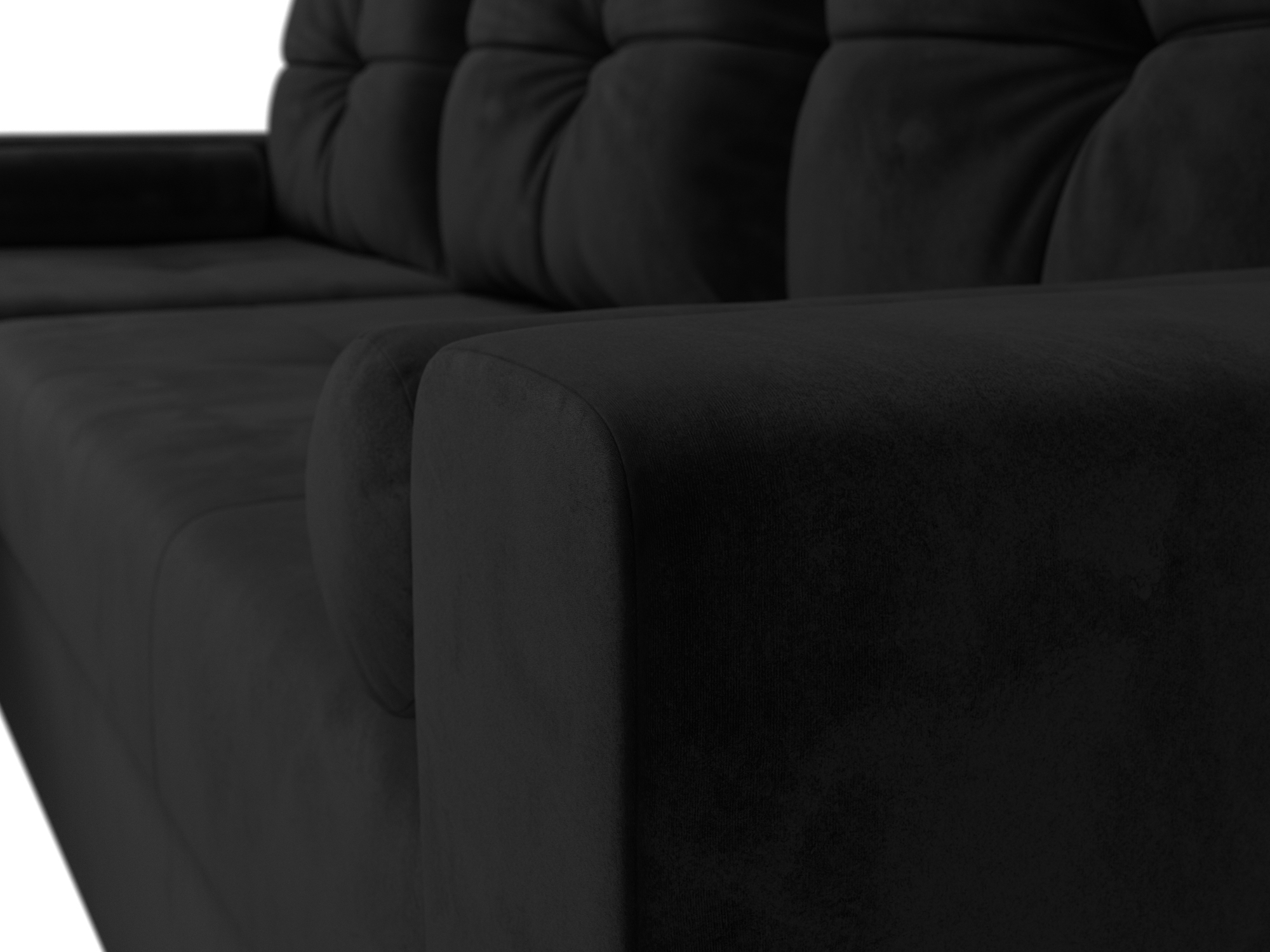 Угловой диван Верона левый угол (Черный)