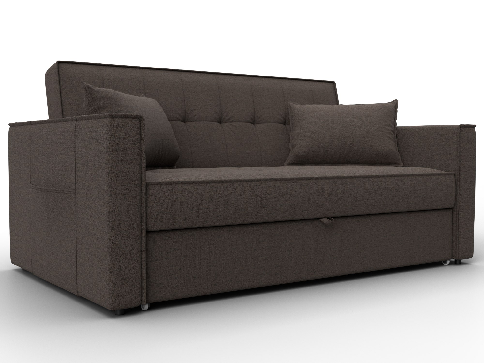 Диван прямой Лига-104 (140) ( Амур 05 коричневый )