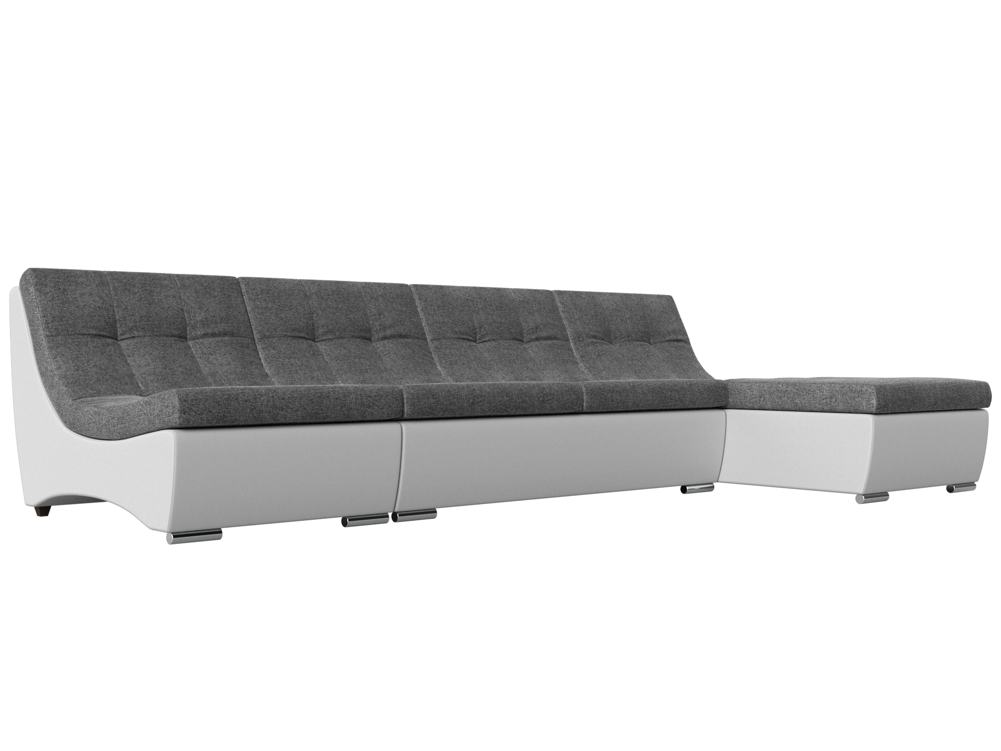 Угловой модульный диван Монреаль (Серый\Белый)