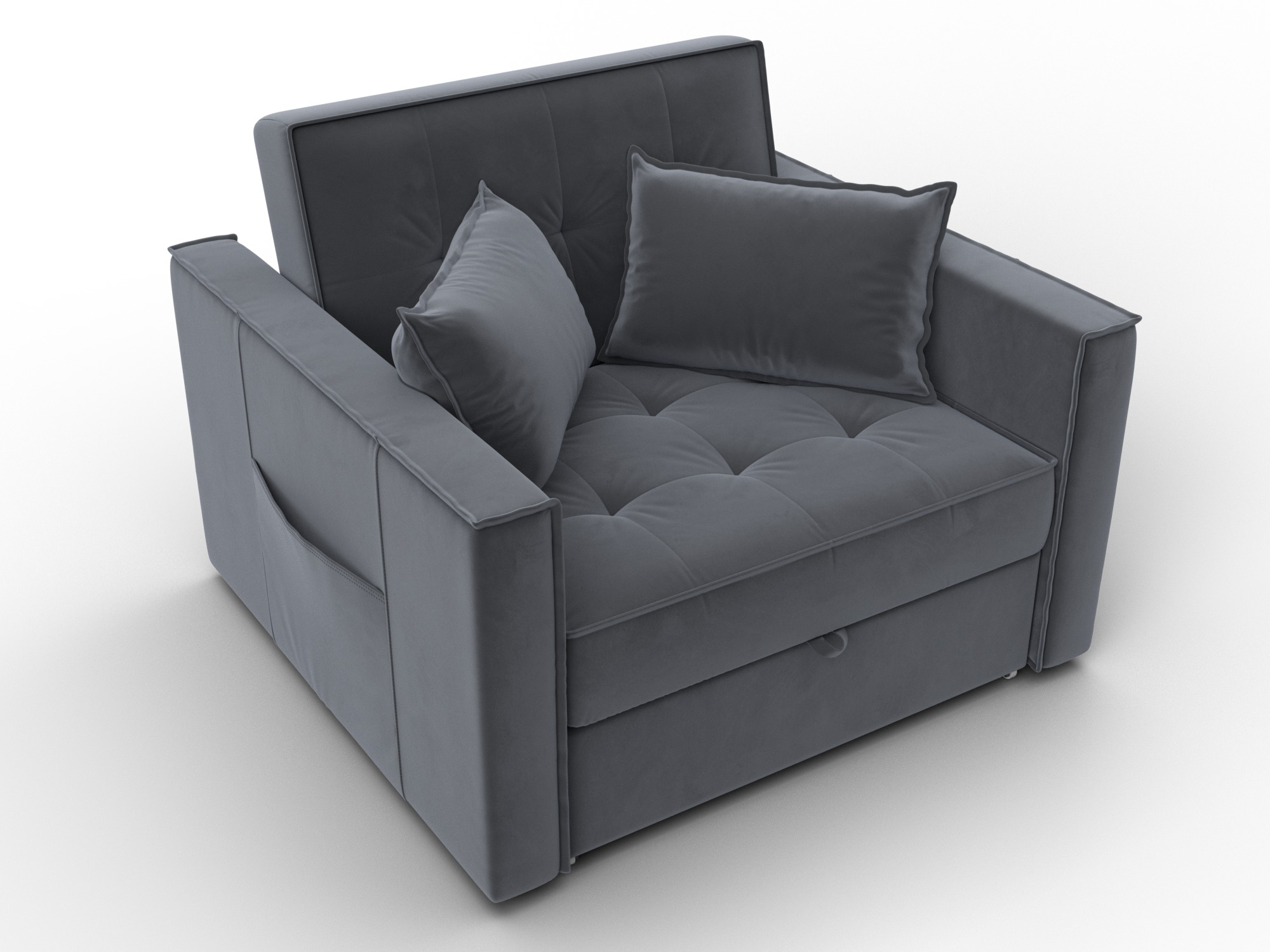 Кресло-кровать Лига-104 (80) ( SEVEN 17 серый )