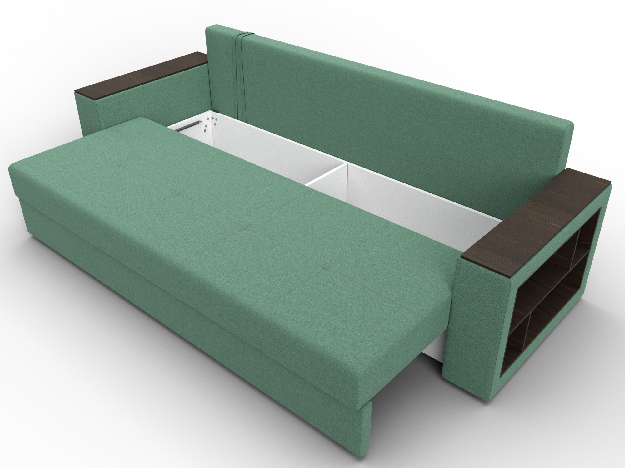 Диван прямой Дубай Лайт ( Амур 11 зеленый )