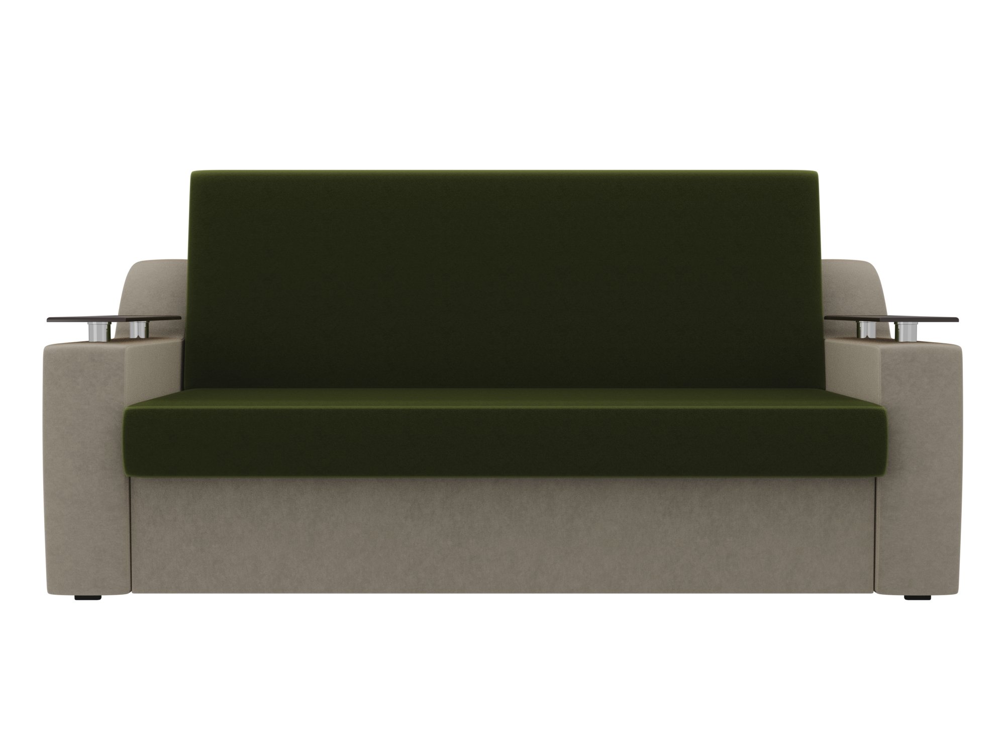 Прямой диван аккордеон Сенатор 140 (Зеленый\Бежевый)