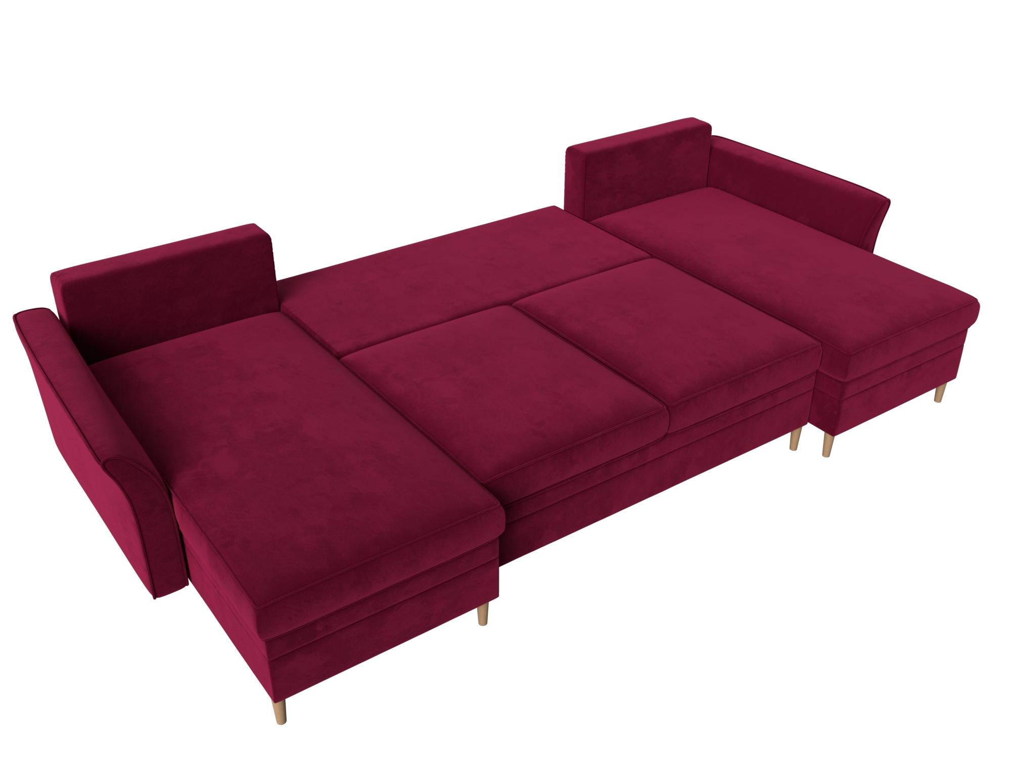 П-образный диван София (Бордовый)