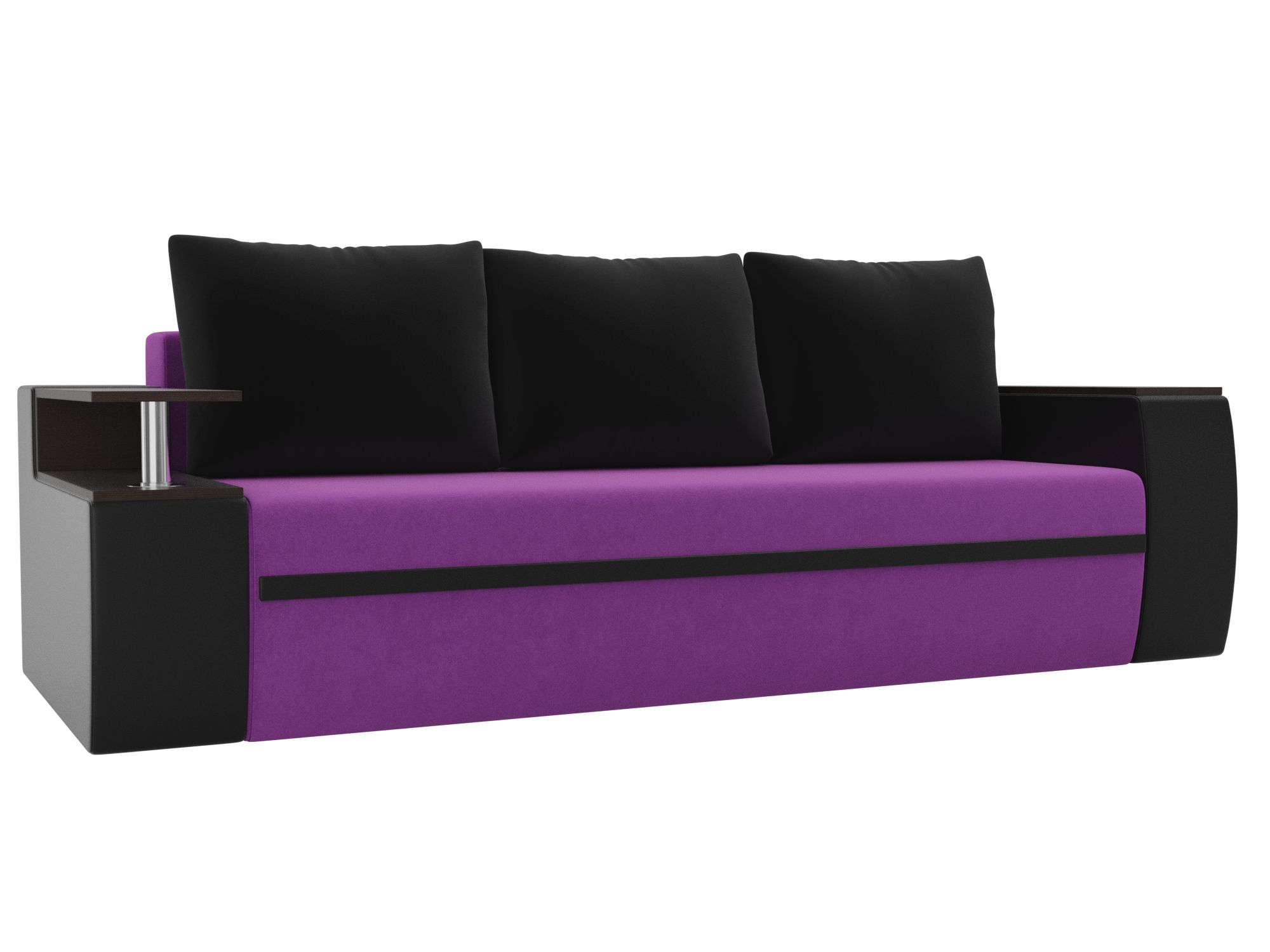 Прямой диван Ричмонд (Фиолетовый\Черный\Черный)