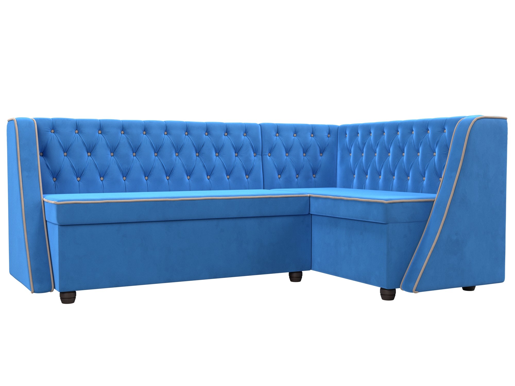 Кухонный угловой диван Лофт (Голубой)