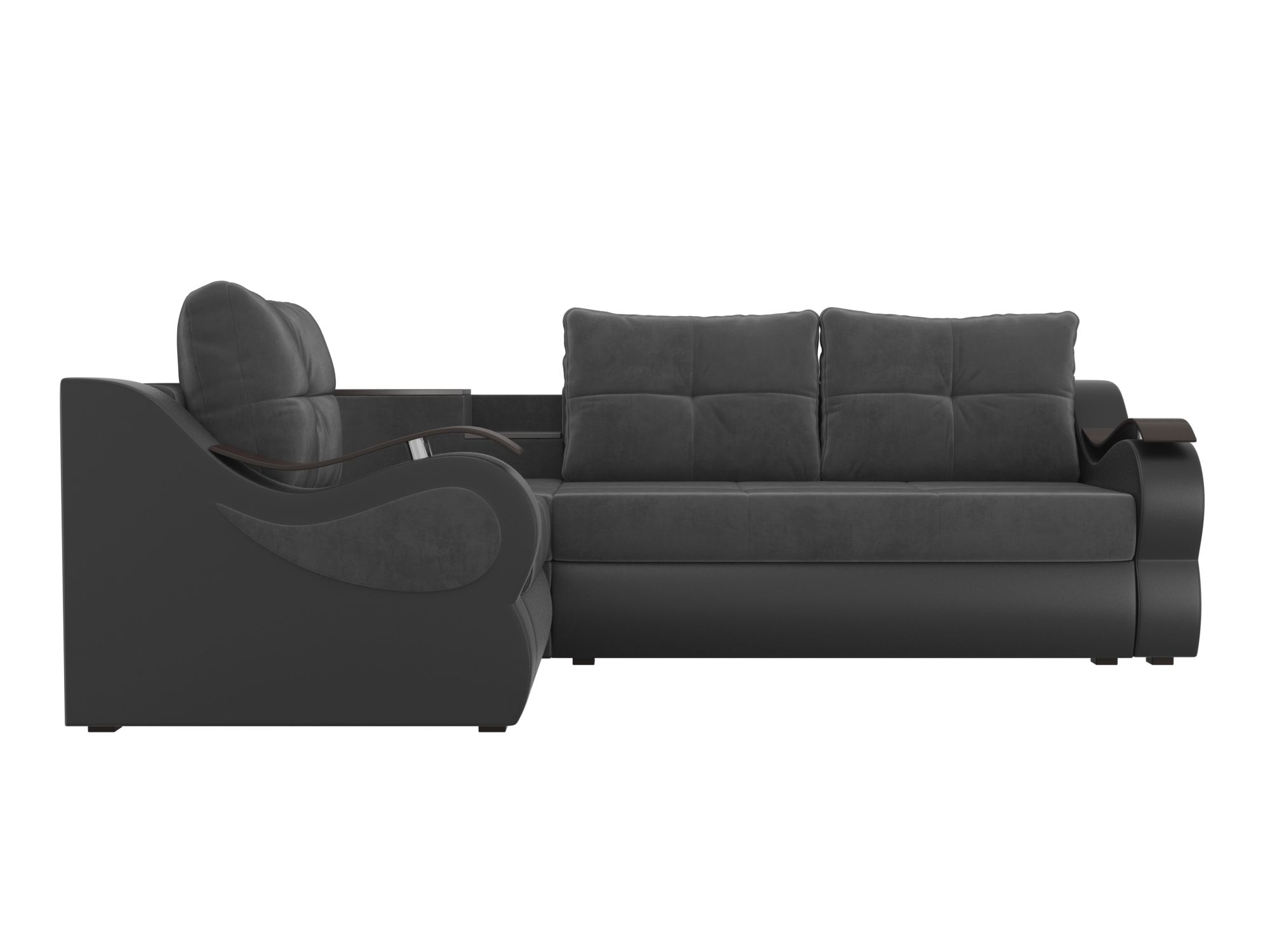 Угловой диван Митчелл левый угол (Черный\Черный)