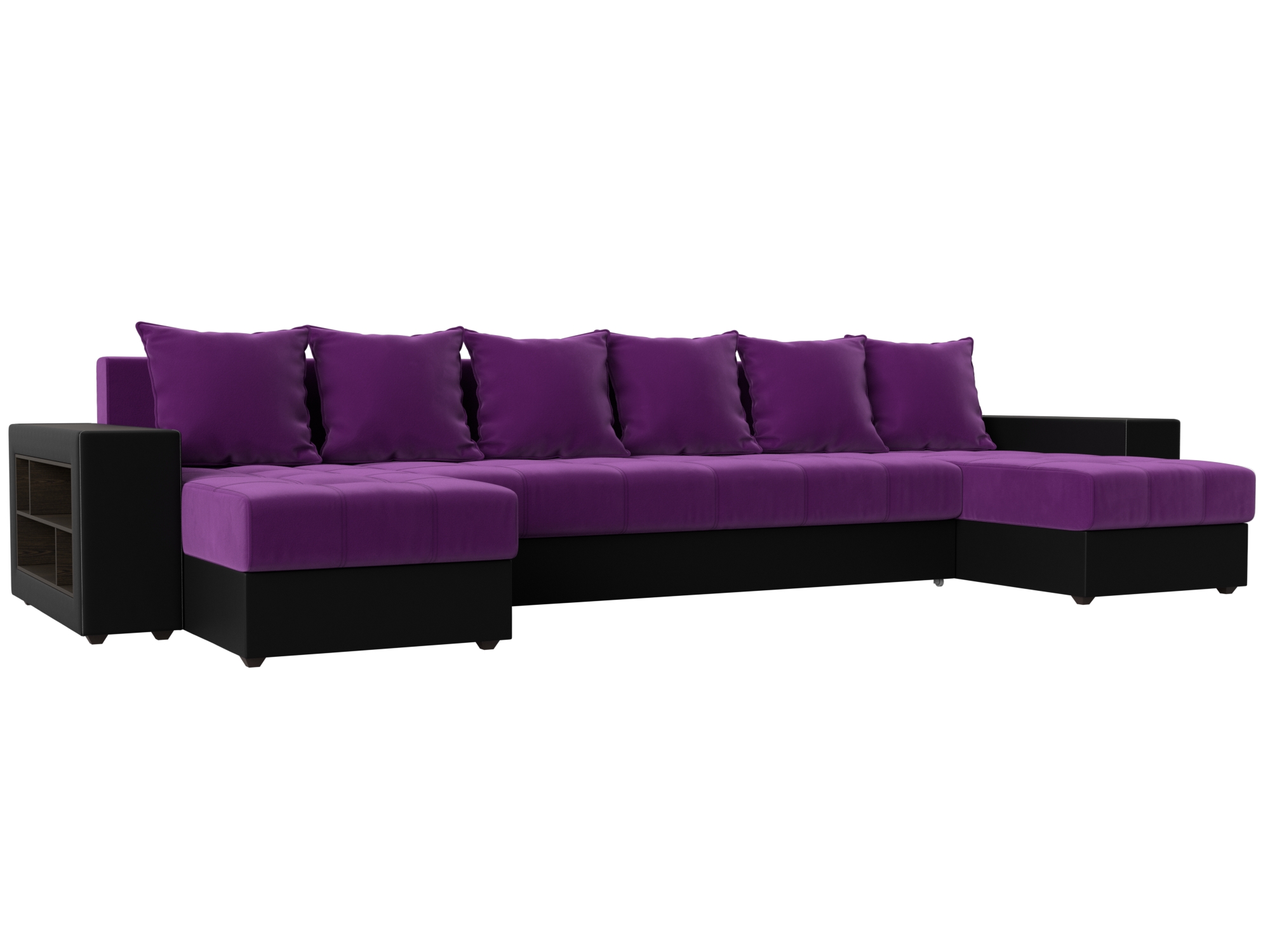 П-образный диван Дубай (Фиолетовый\Черный)