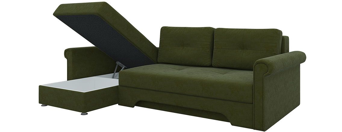 Угловой диван Леон левый угол (Зеленый)