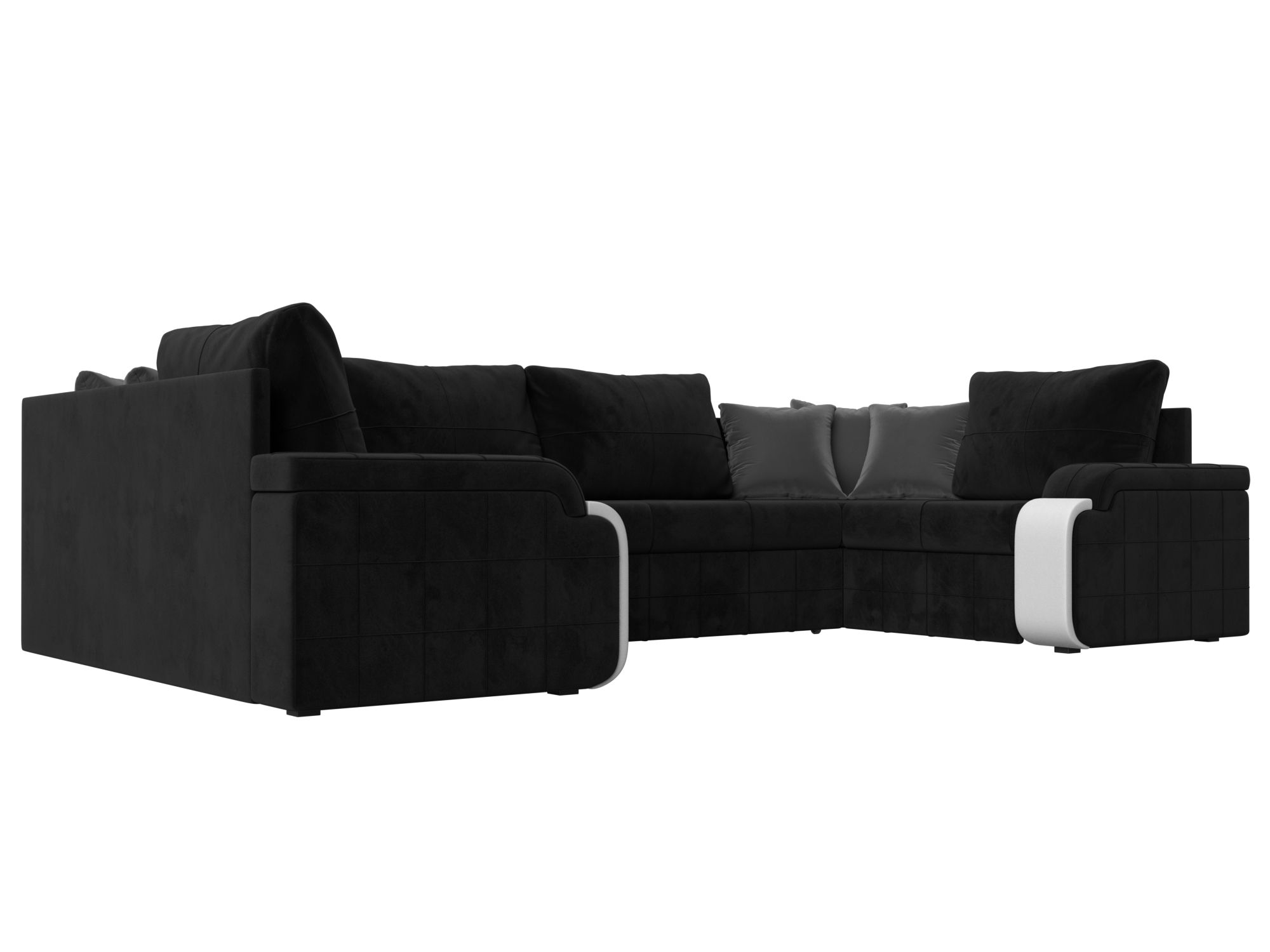П-образный диван Николь (Черный\Белый\Серый)
