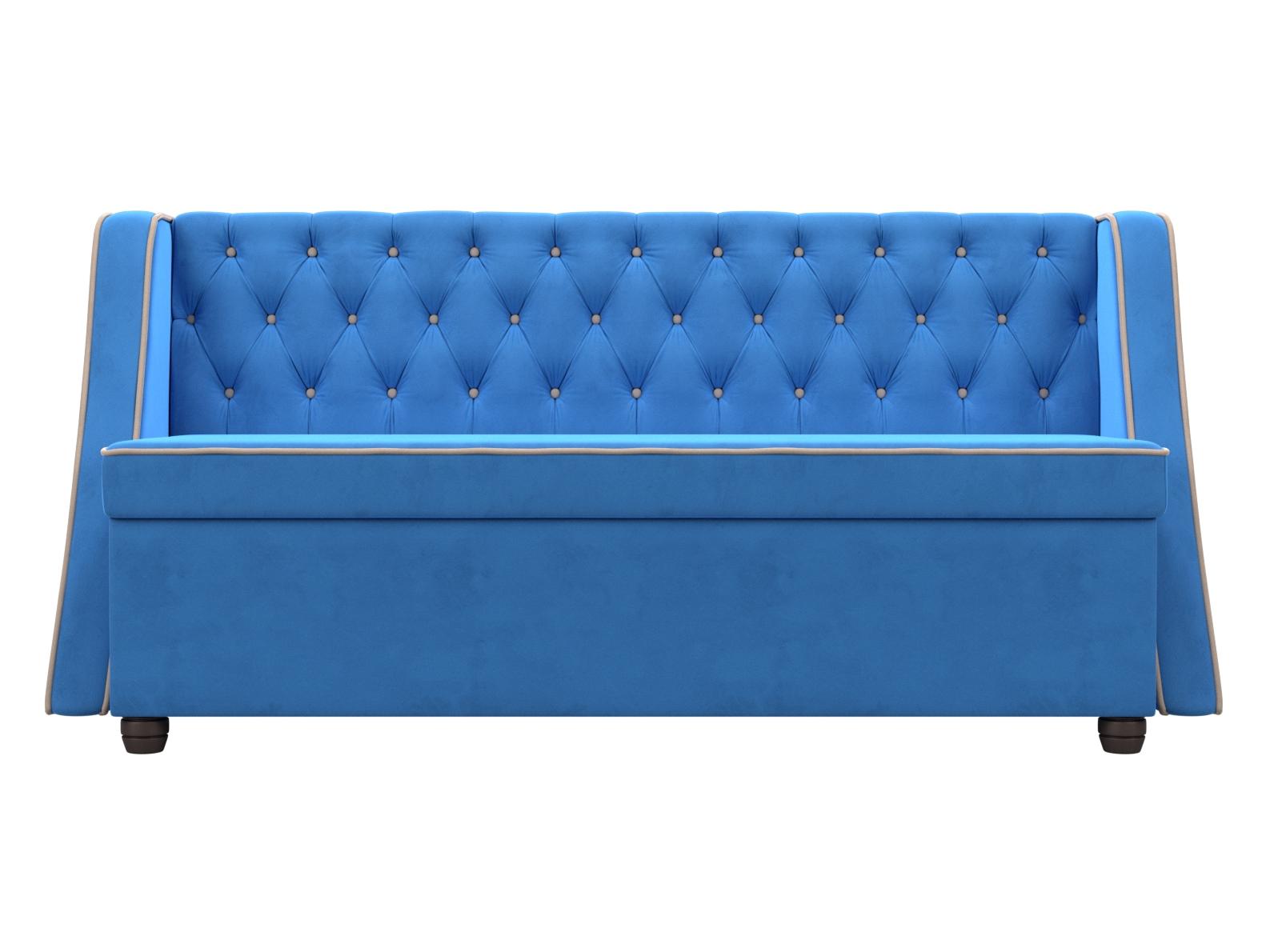 Кухонный прямой диван Лофт (голубой\бежевый)