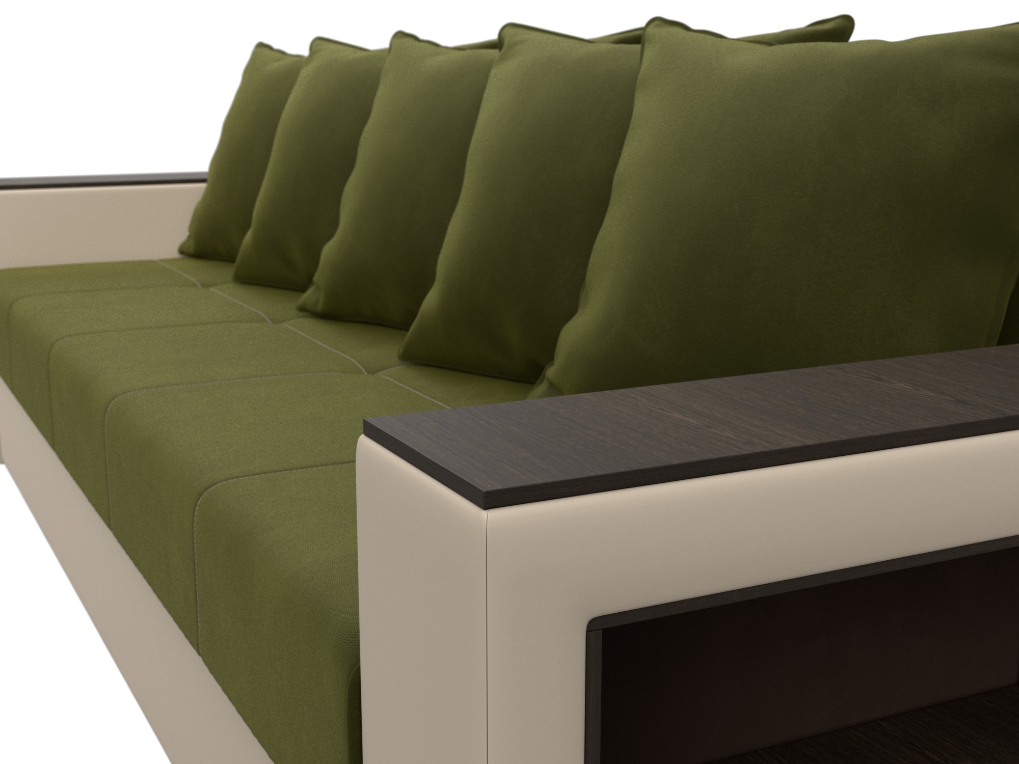 Диван прямой Дубай Лайт ( Зеленый;Бежевый )