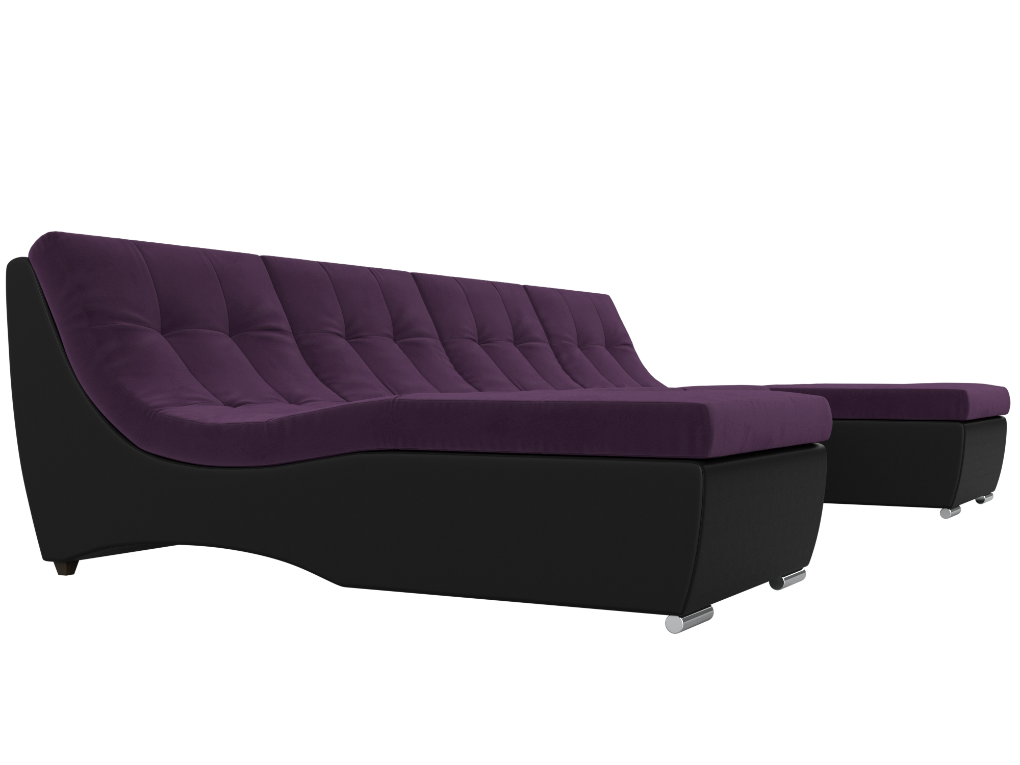П-образный модульный диван Монреаль (Фиолетовый\Черный)