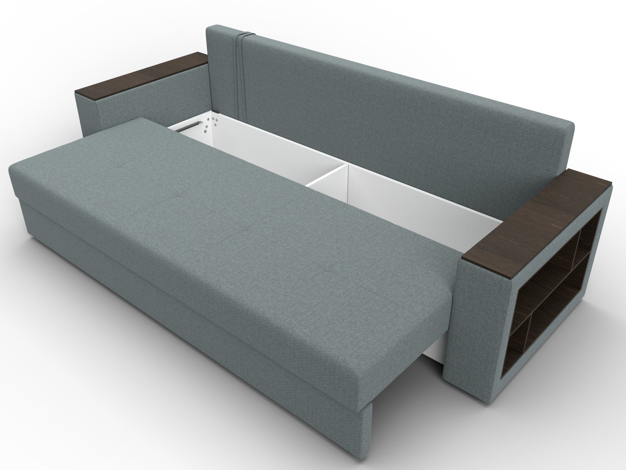 Диван прямой Дубай Лайт ( Амур 07 серый )