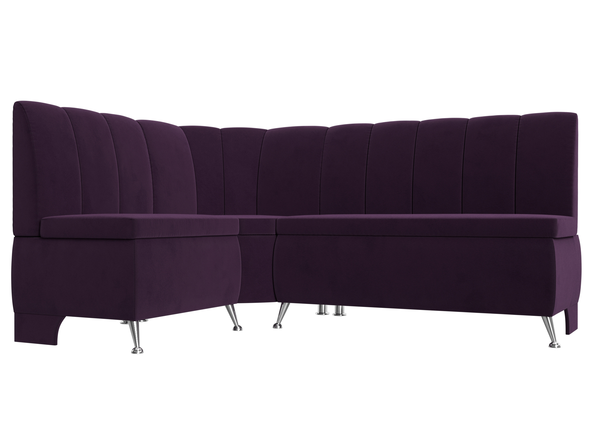 Кухонный угловой диван Кантри левый угол (Фиолетовый)