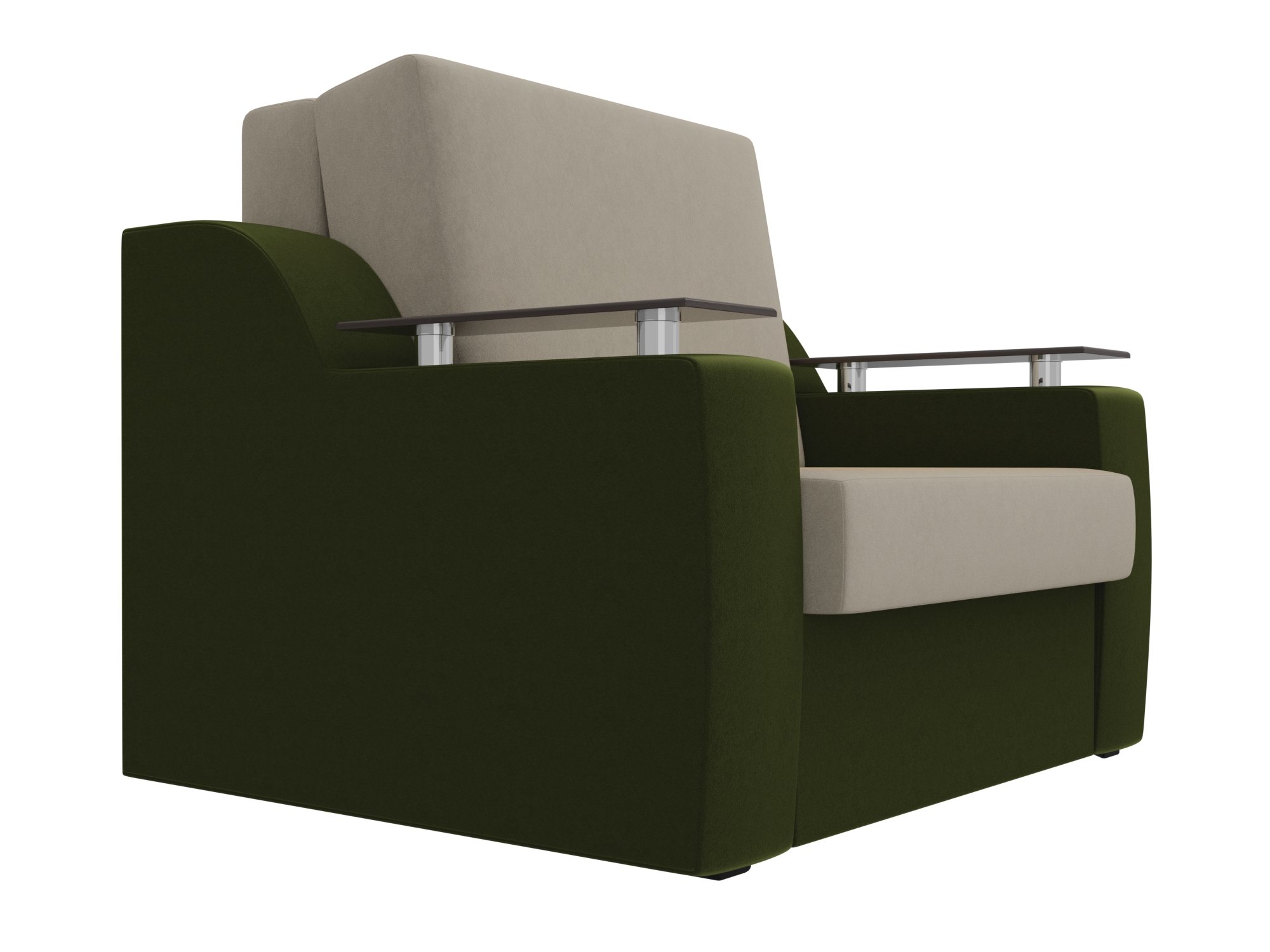 Кресло-кровать Сенатор 60 (Бежевый\Зеленый)