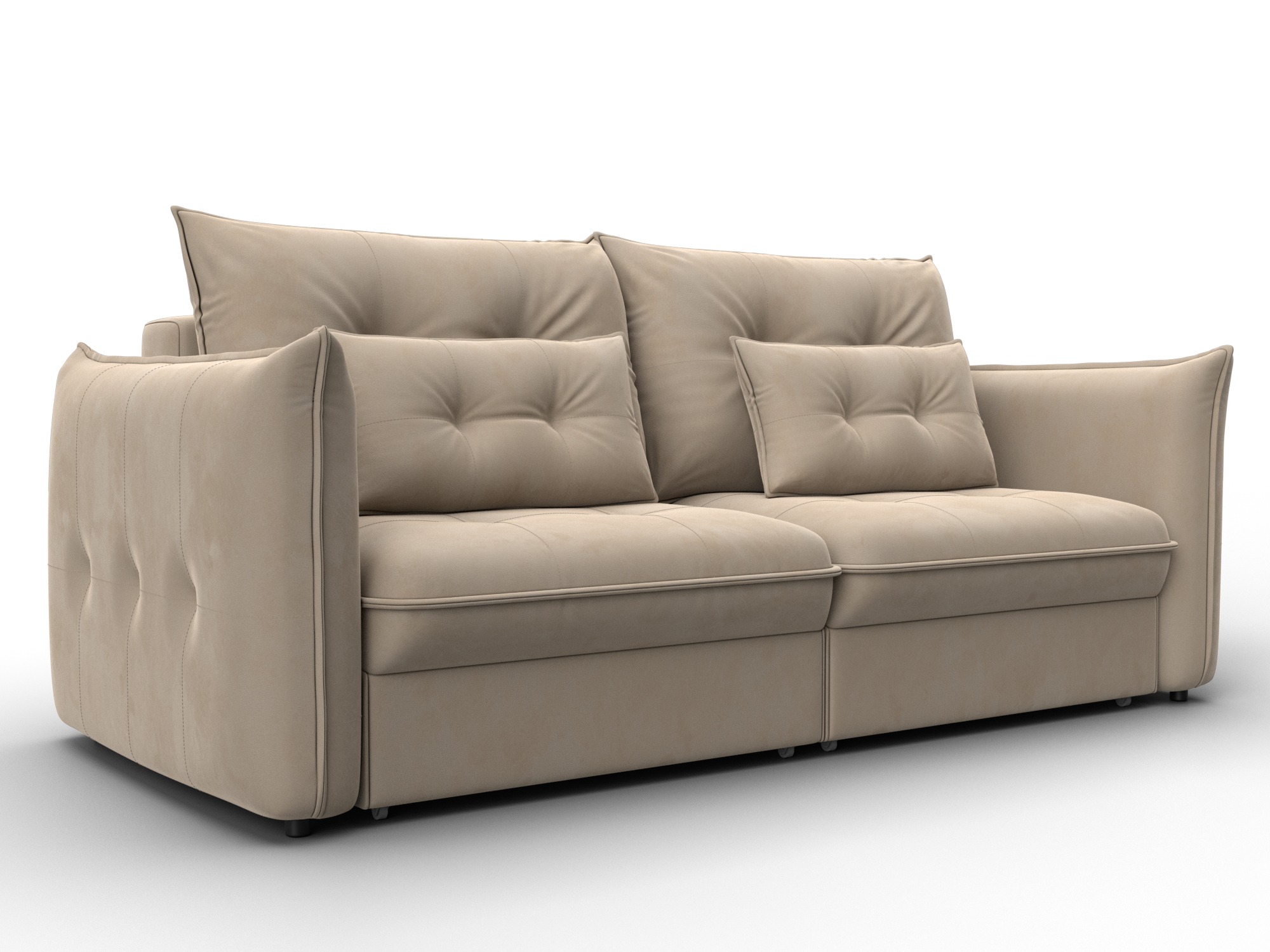 Диван прямой Лига-100 НПБ ( SEVEN 729 бежевый )