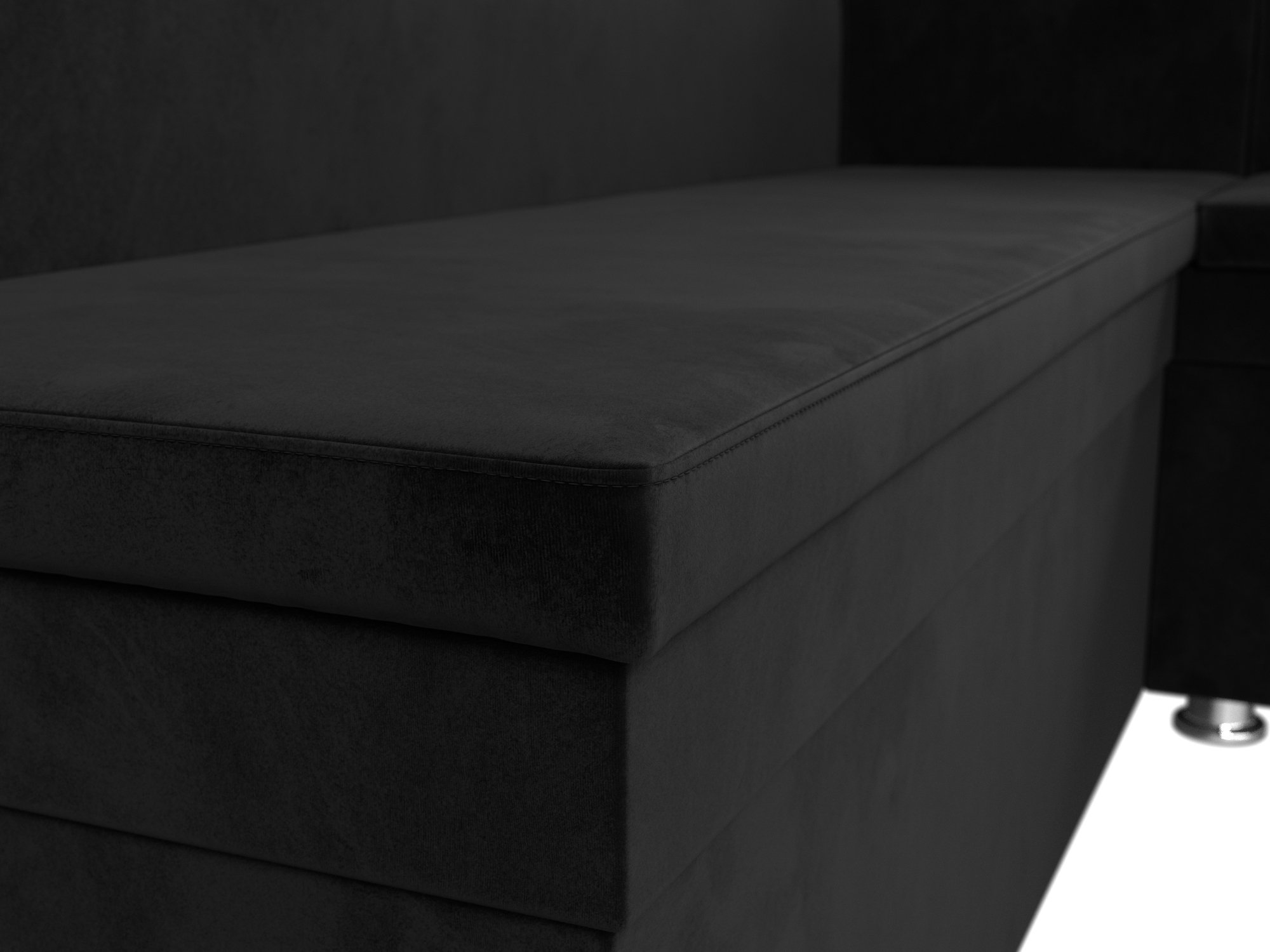 Кухонный угловой диван Уют правый угол (Черный)
