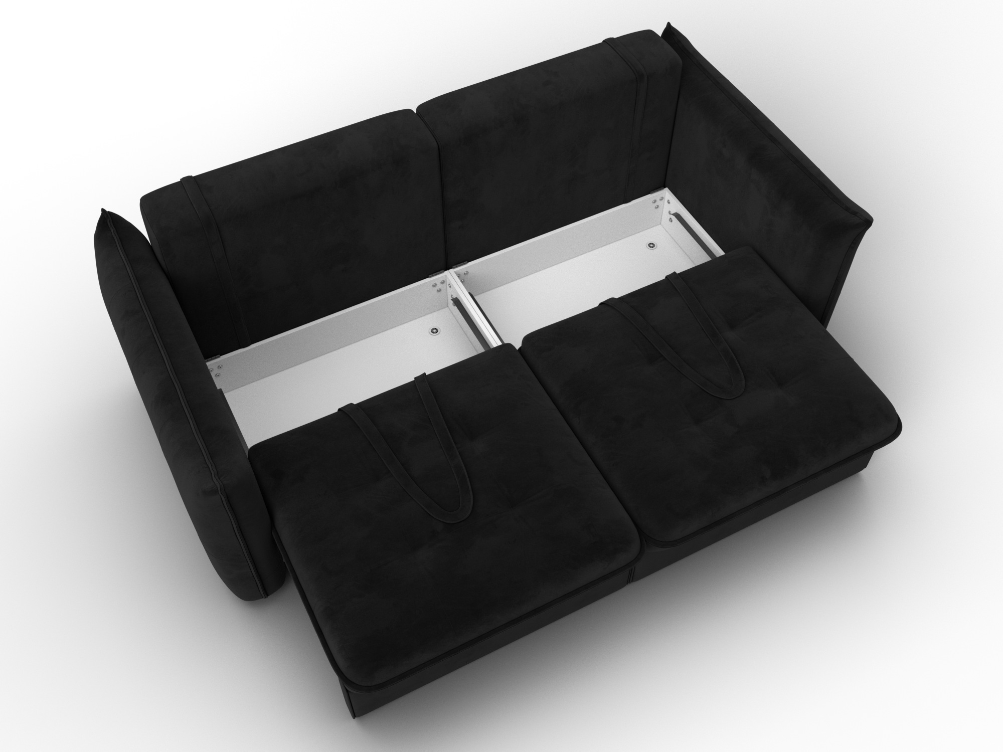 Диван прямой Лига-100 НПБ ( SEVEN 35 черный )