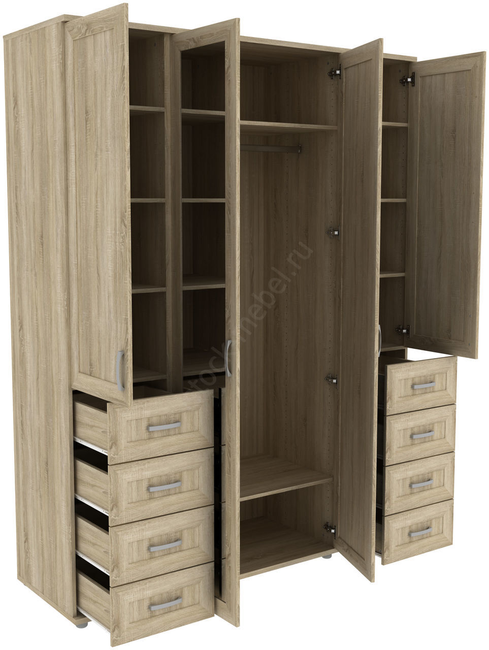 Шкаф для одежды с 2 зеркалами ГАРУН-К 514.06