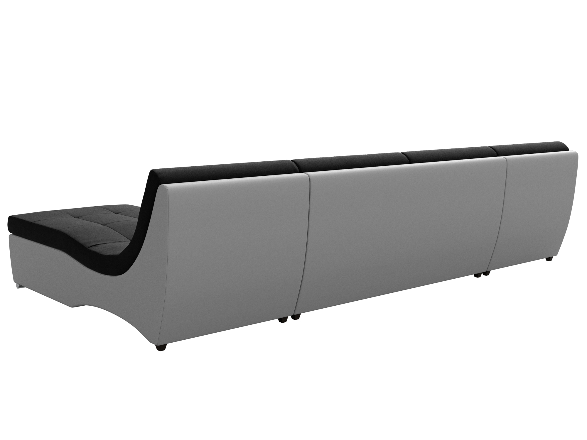 Угловой модульный диван Монреаль (Черный\Белый)