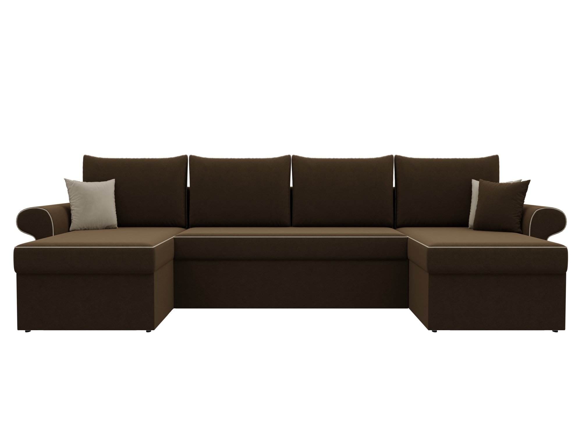 П-образный диван Милфорд (Коричневый)