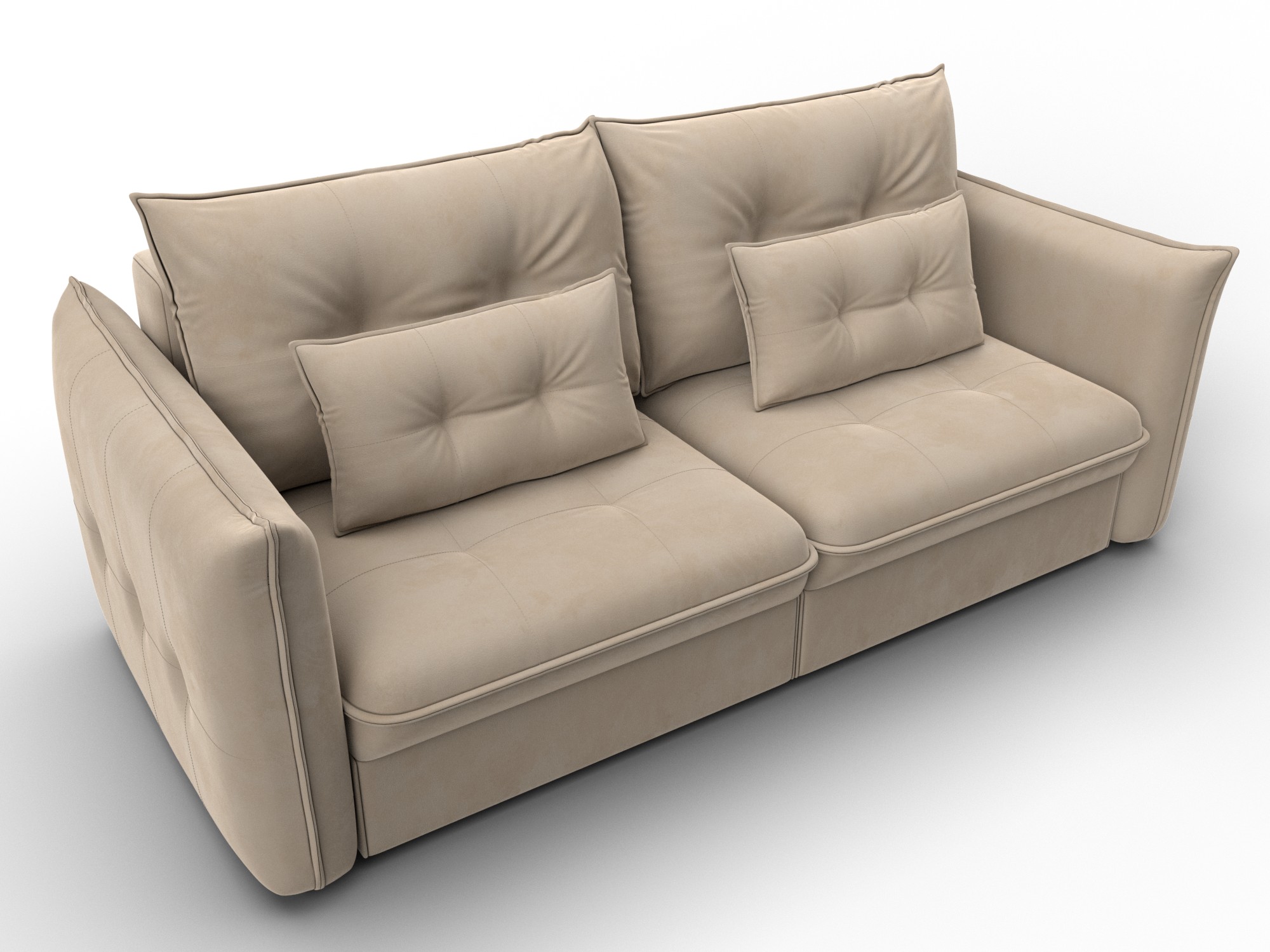 Диван прямой Лига-100 НПБ ( SEVEN 729 бежевый )