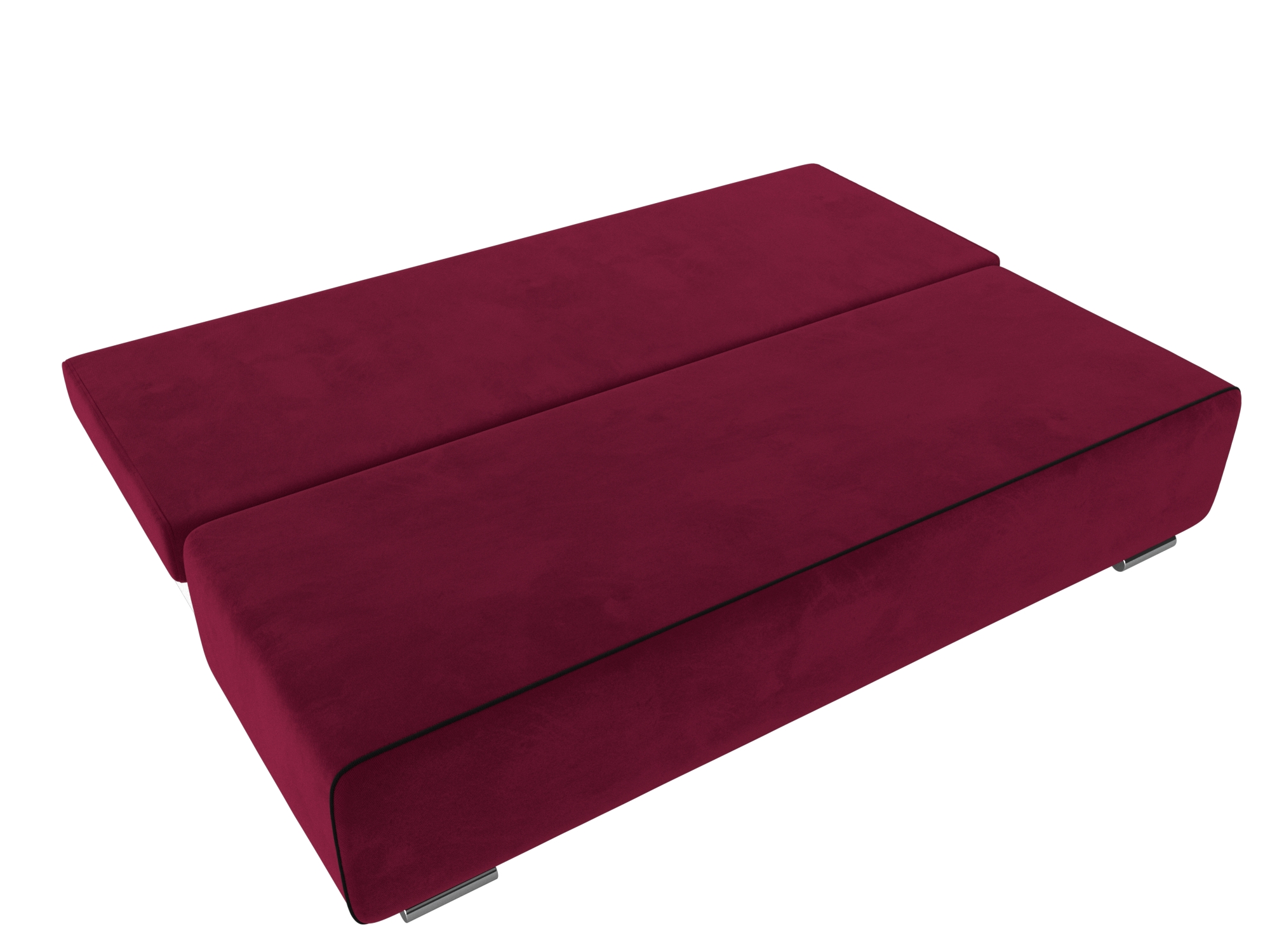 Прямой диван Уно (Бордовый\Черный)