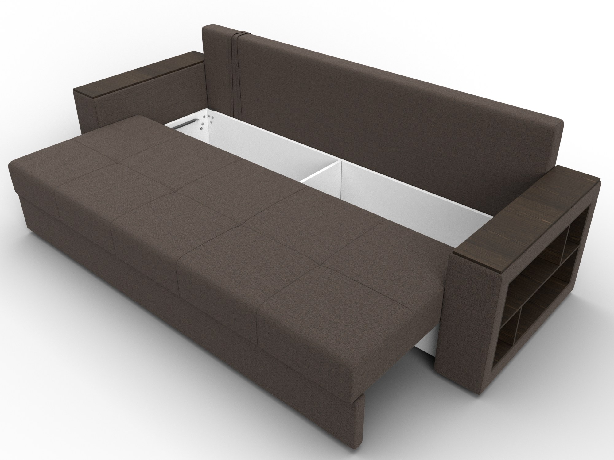 Диван прямой Дубай Лайт ( Амур 05 коричневый )