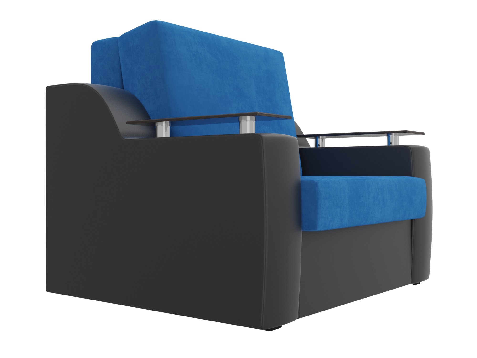 Кресло-кровать Сенатор 80 (Голубой\Черный)