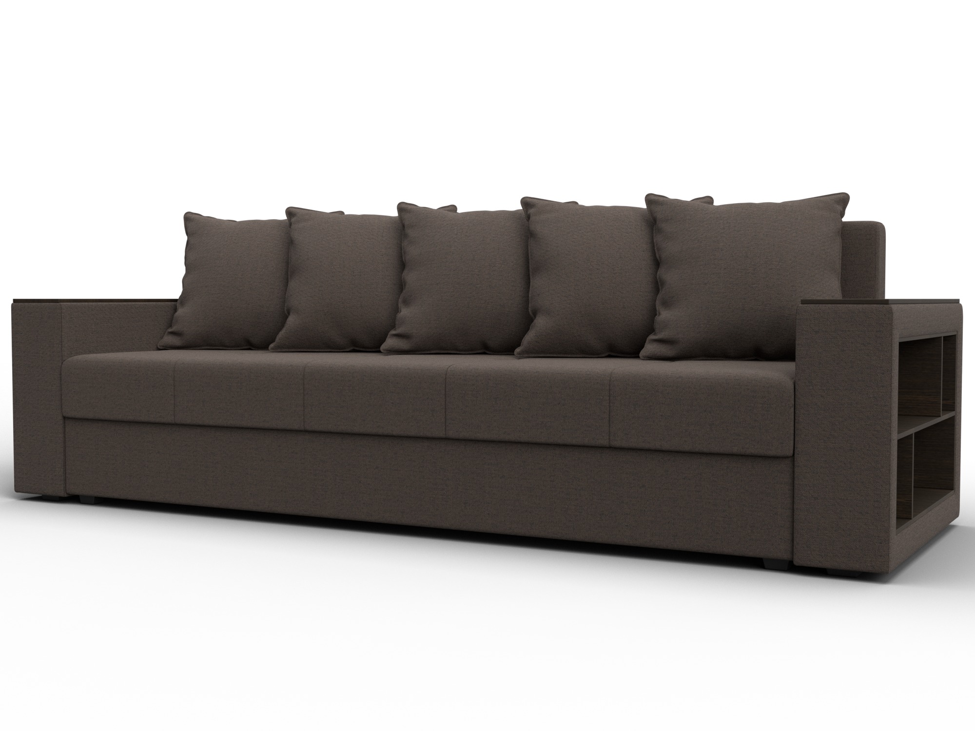 Диван прямой Дубай Лайт ( Амур 05 коричневый )