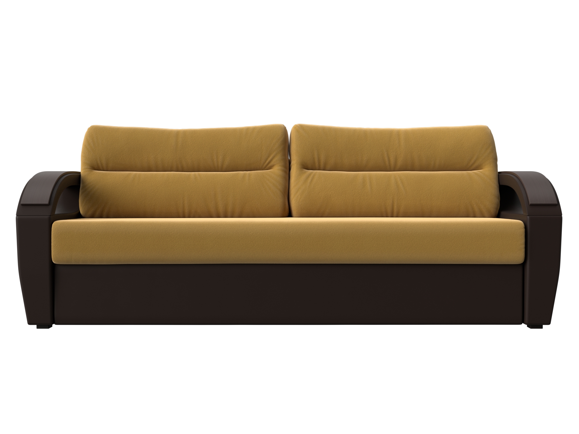 Прямой диван Форсайт (Желтый\коричневый)