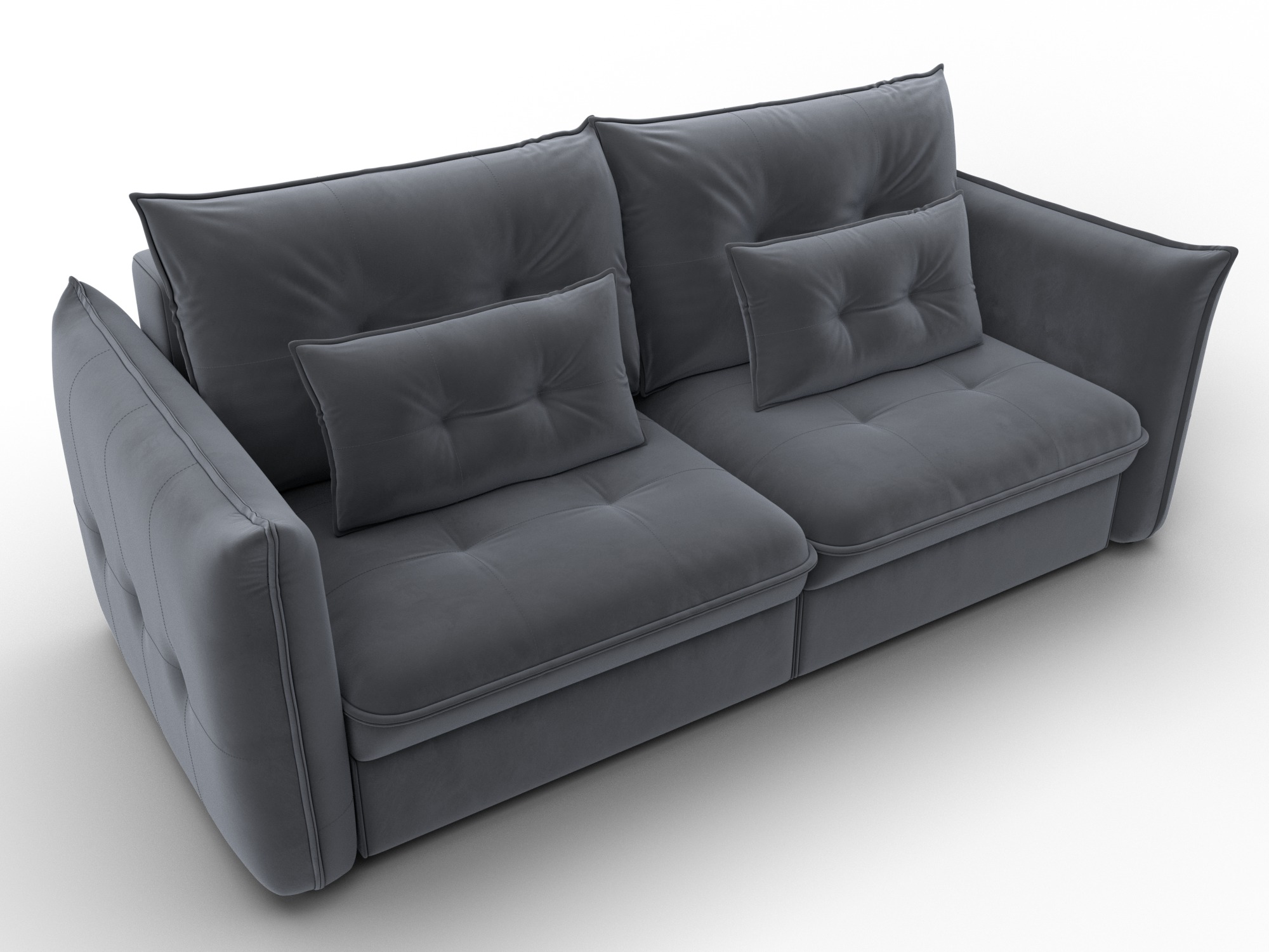 Диван прямой Лига-100 НПБ ( SEVEN 17 серый )