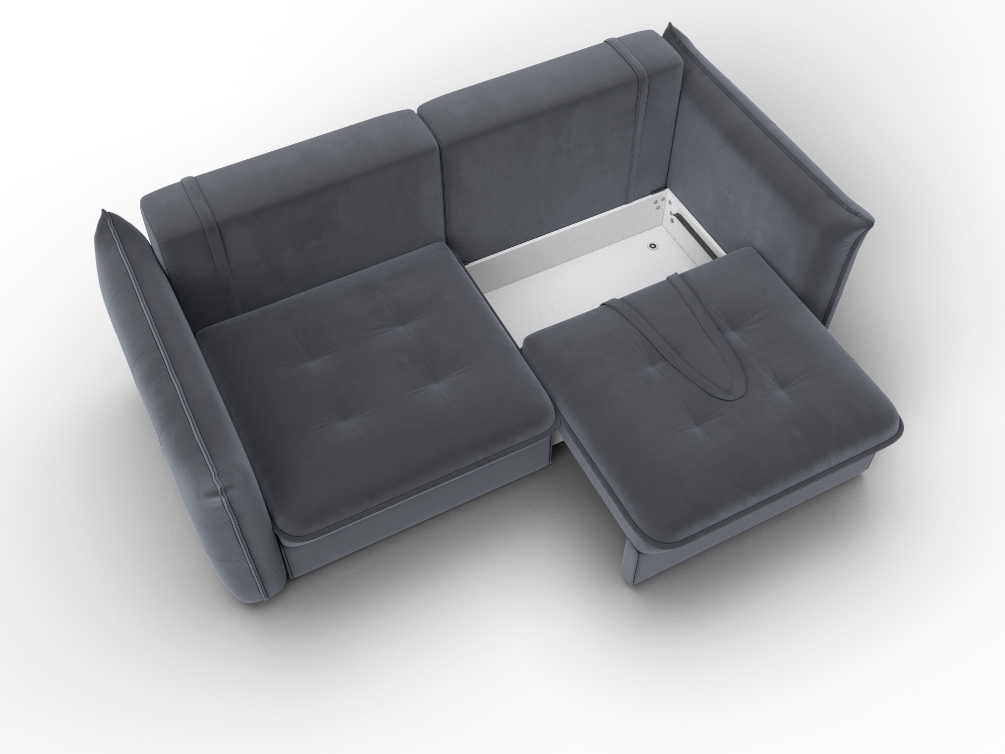 Диван прямой Лига-100 НПБ ( SEVEN 17 серый )