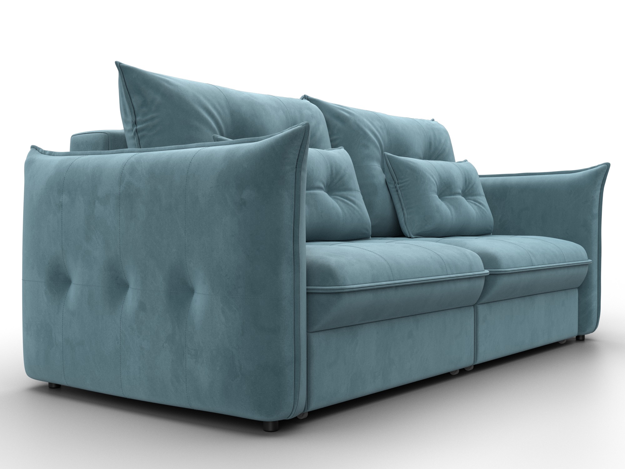 Диван прямой Лига-100 НПБ ( SEVEN 113 бирюзовый )