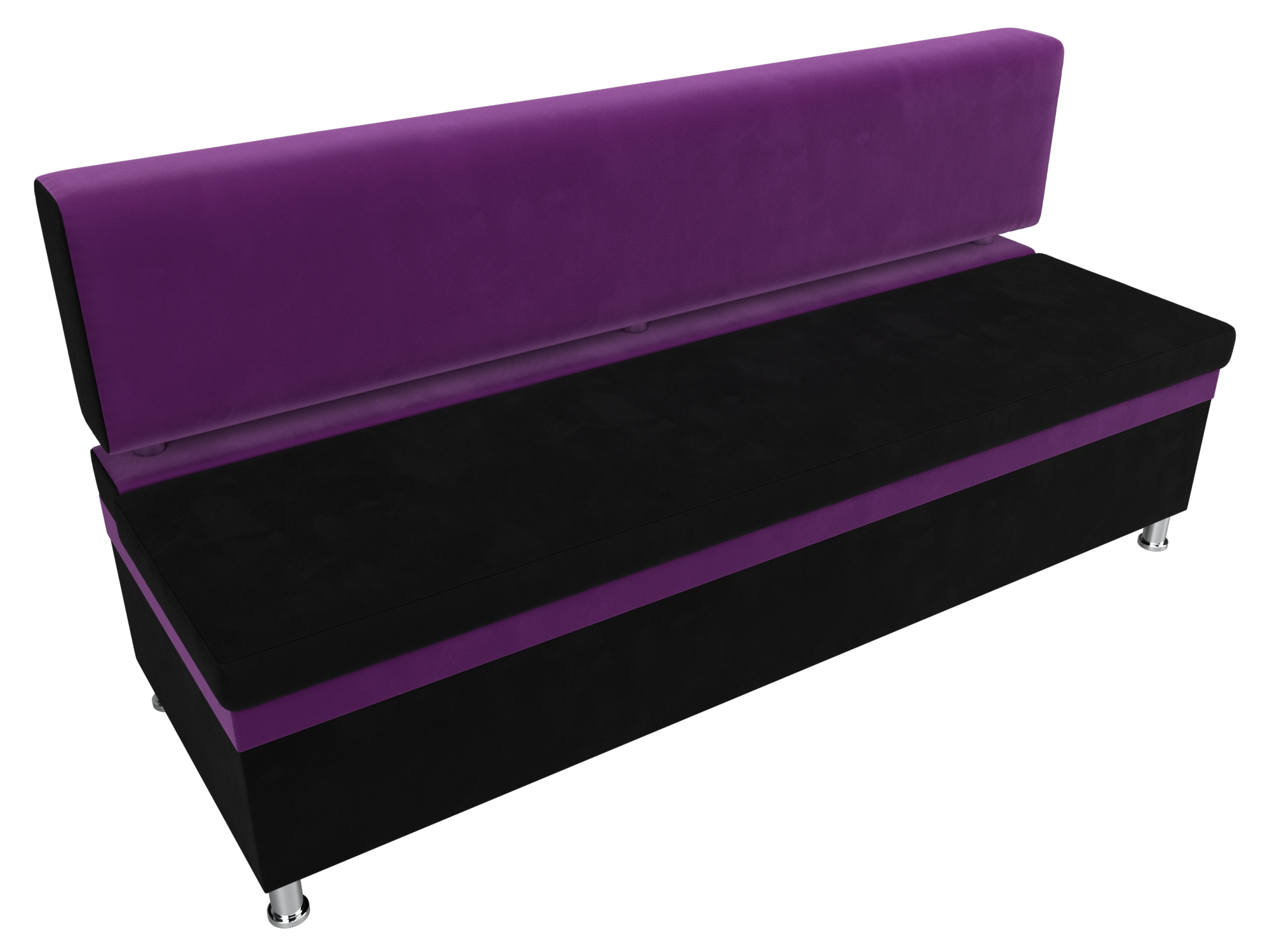 Кухонный прямой диван Стайл (Черный\Фиолетовый)