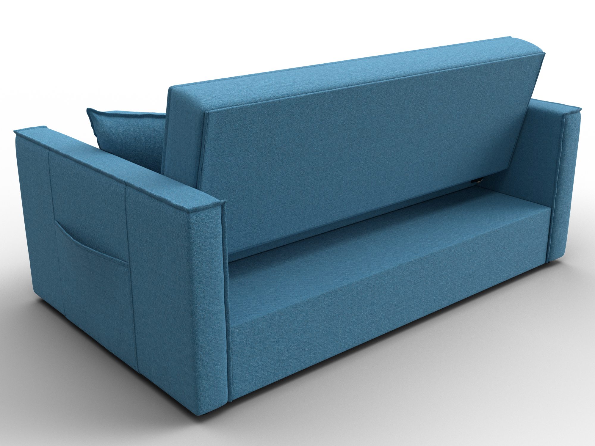 Диван прямой Лига-104 (140) ( Амур 10 голубой )