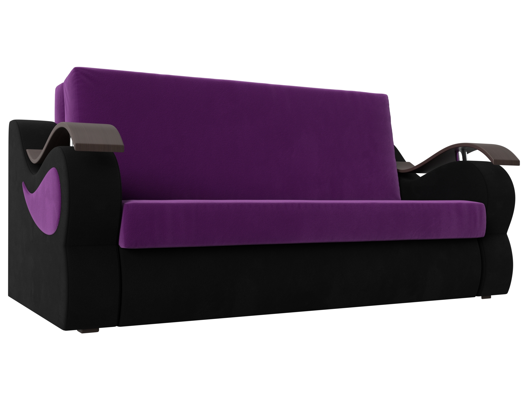 Прямой диван Меркурий 120 (Фиолетовый\Черный)