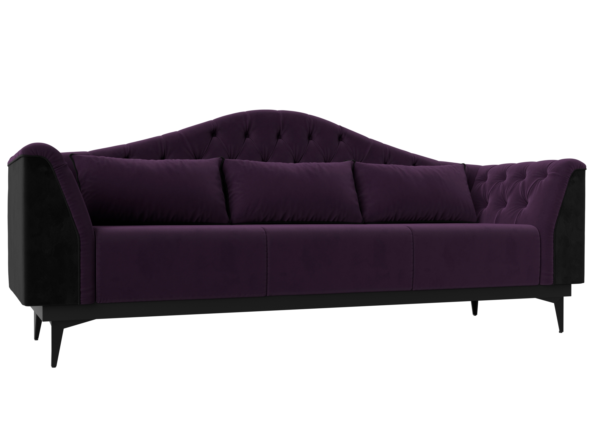 Прямой диван Флорида (Фиолетовый\Черный)