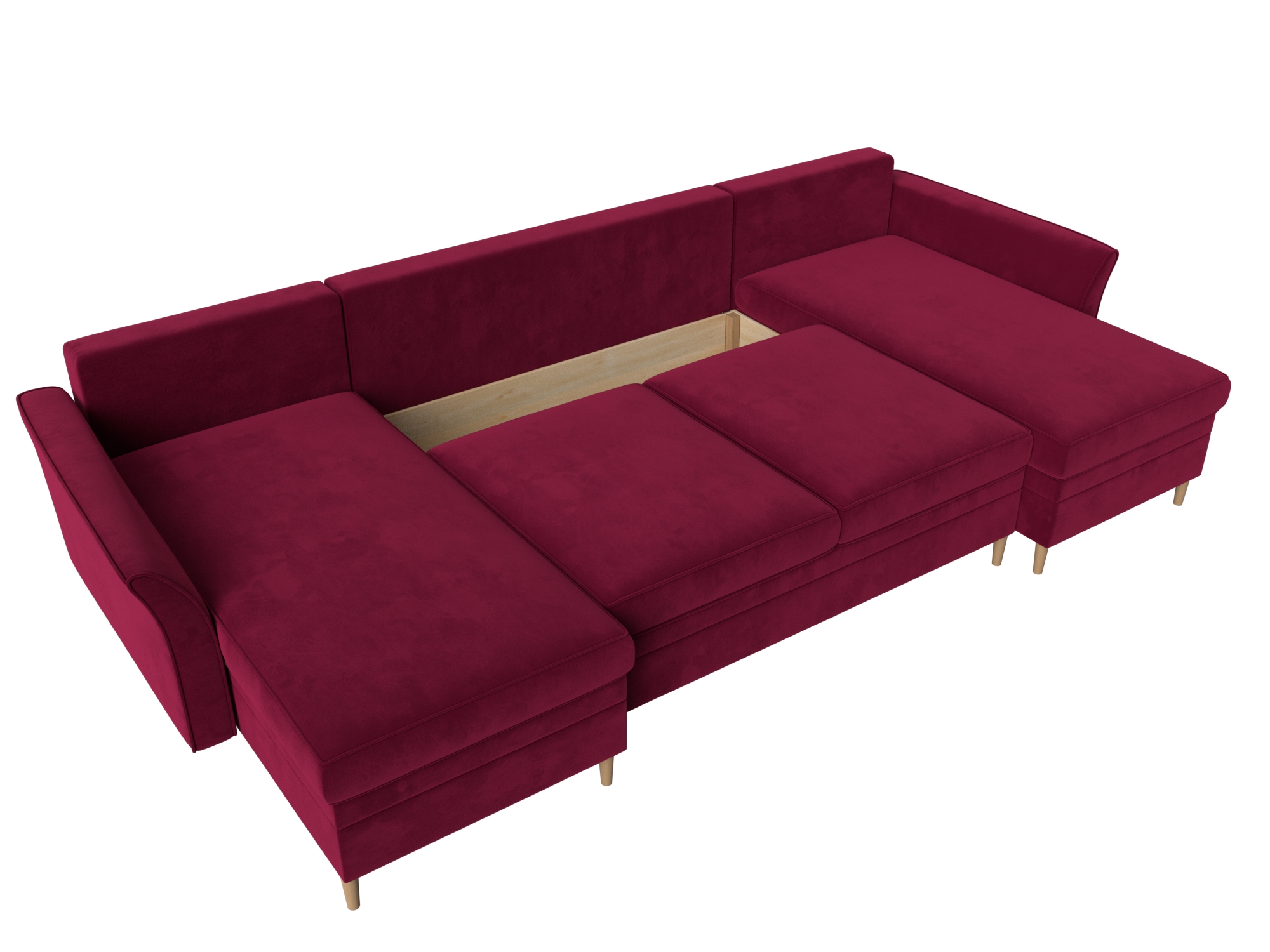 П-образный диван София (Бордовый)