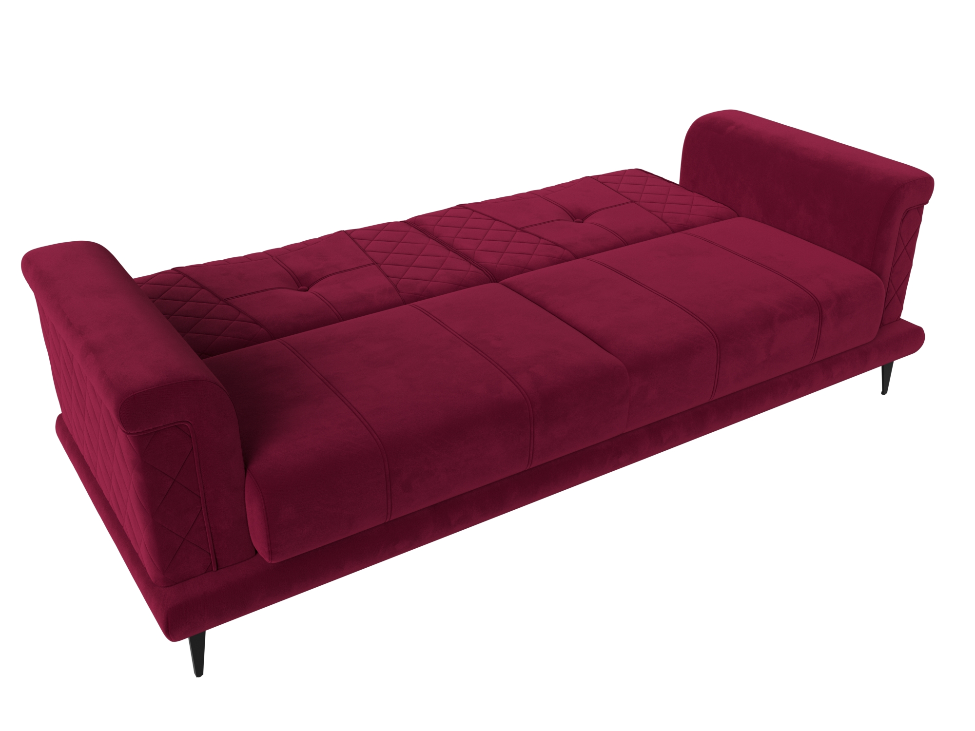 Прямой диван Неаполь (Бордовый)