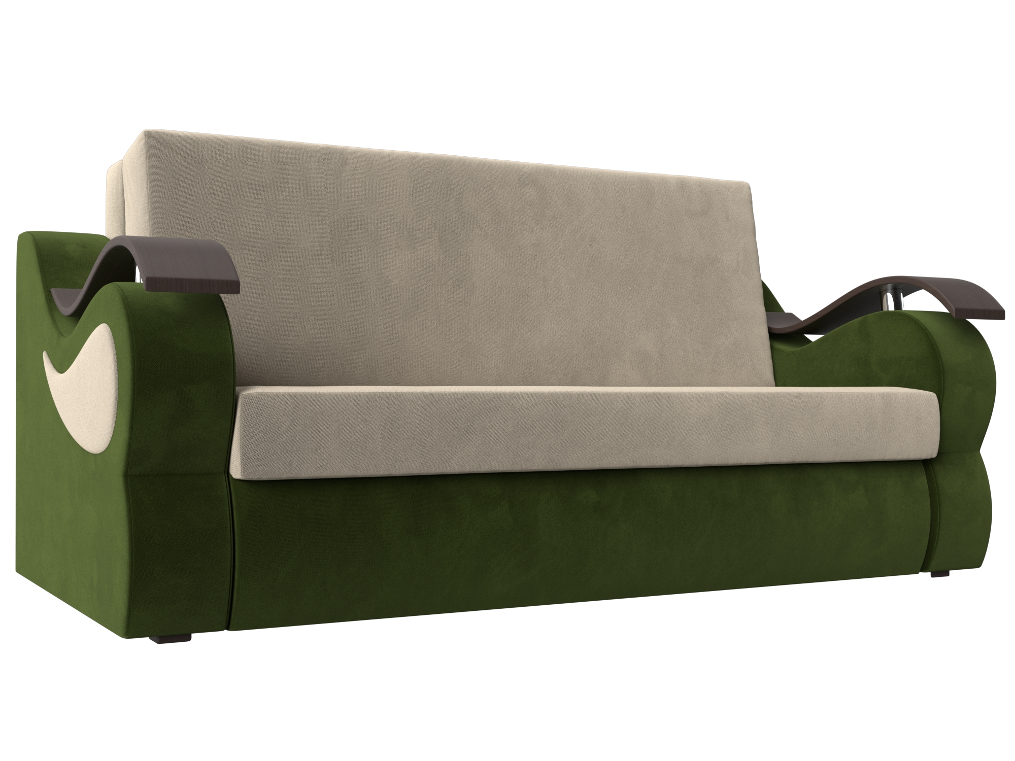 Прямой диван Меркурий 140 (бежевый\зеленый)