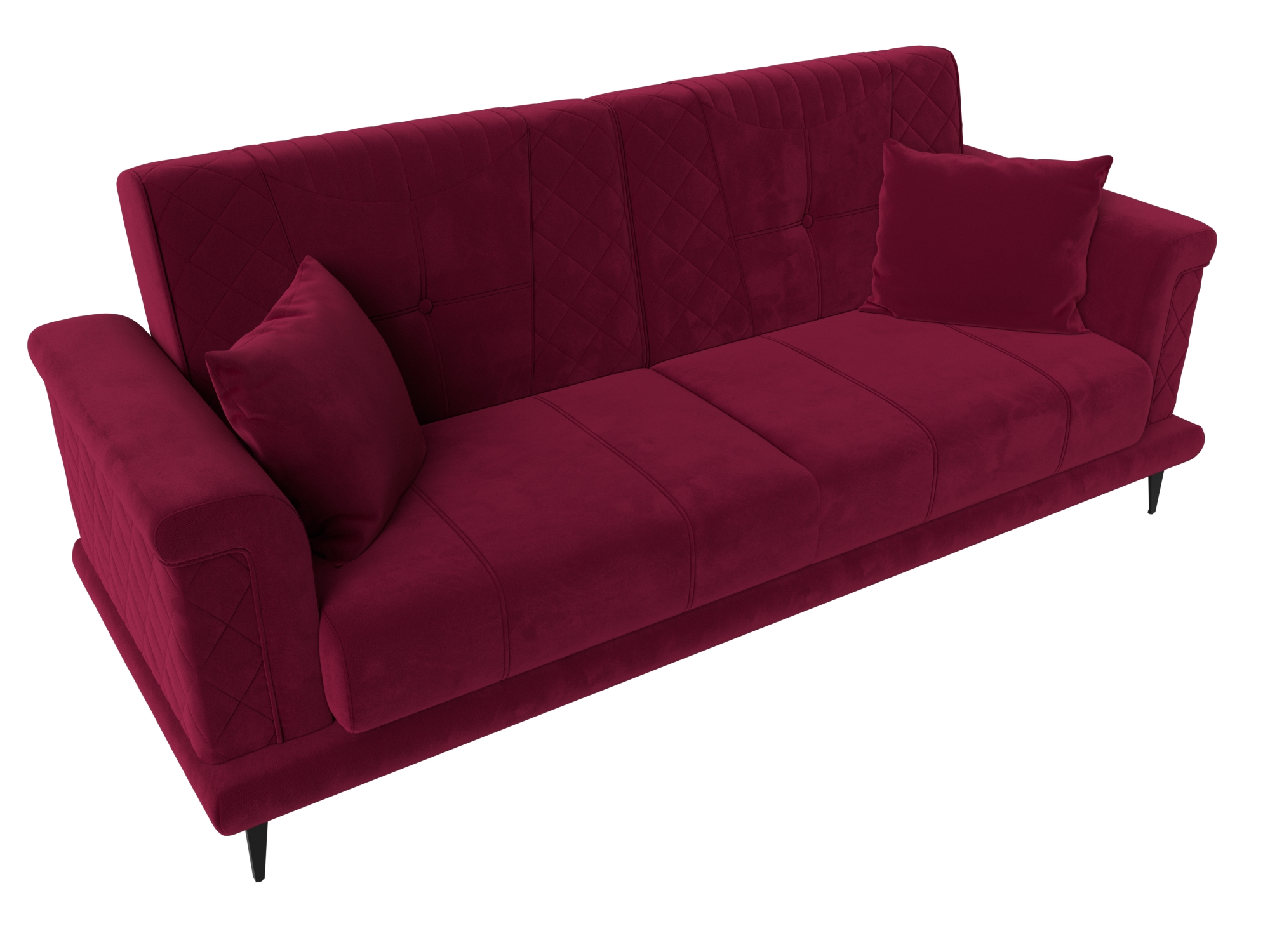 Прямой диван Неаполь (Бордовый)