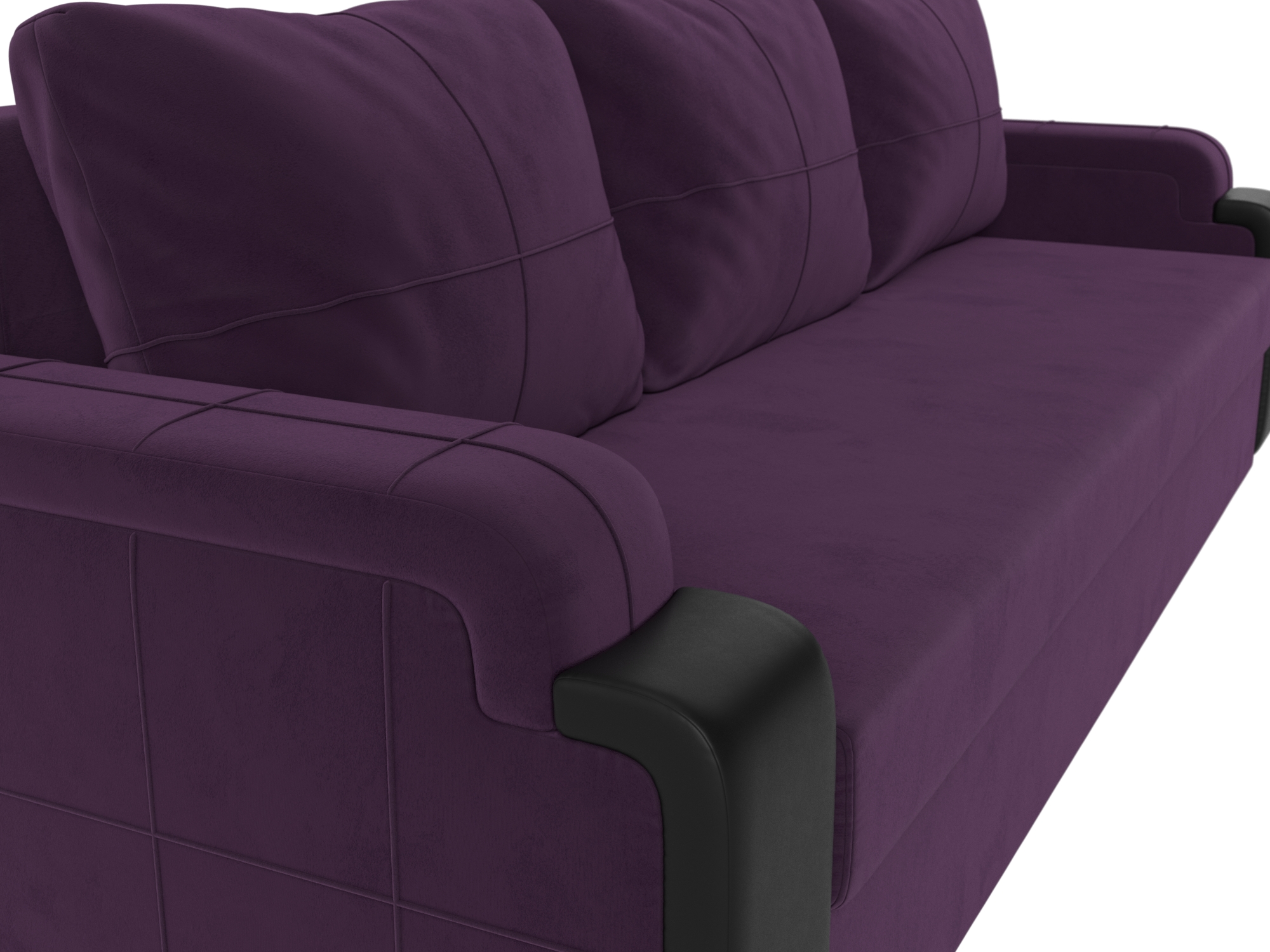 Прямой диван Николь Лайт (Фиолетовый\Черный)
