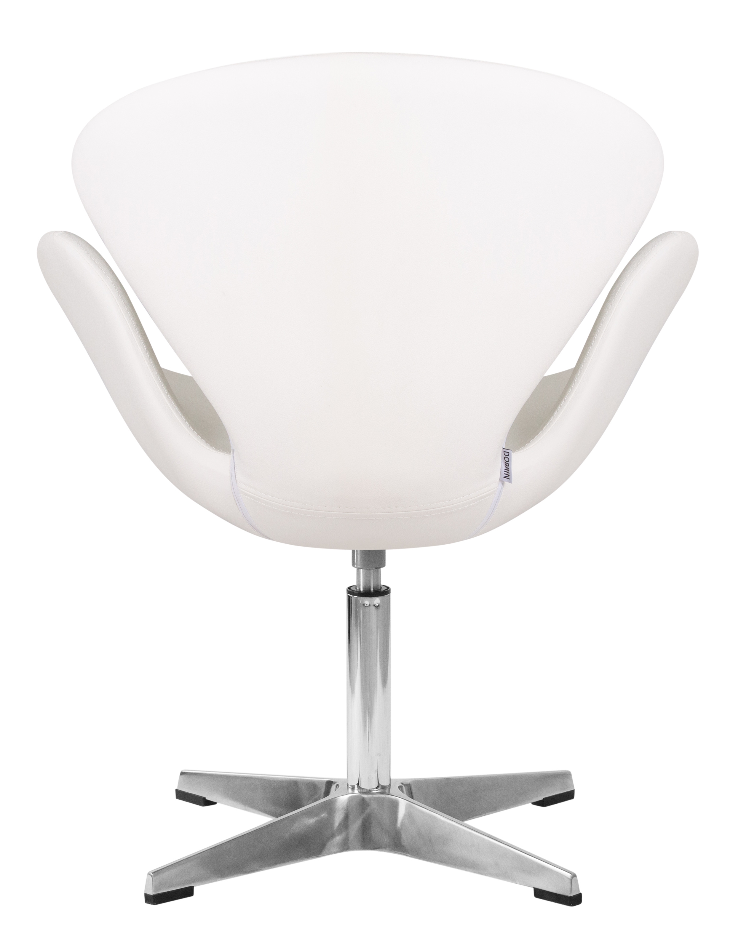 Кресло дизайнерское DOBRIN SWAN (белый кожзам P23)