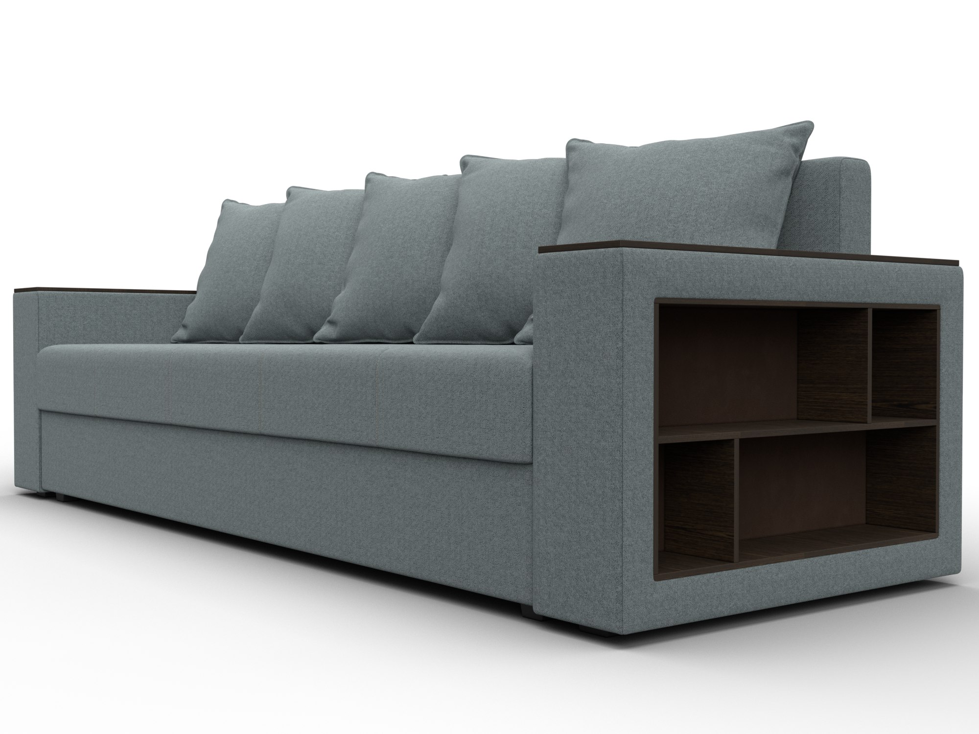 Диван прямой Дубай Лайт ( Амур 07 серый )