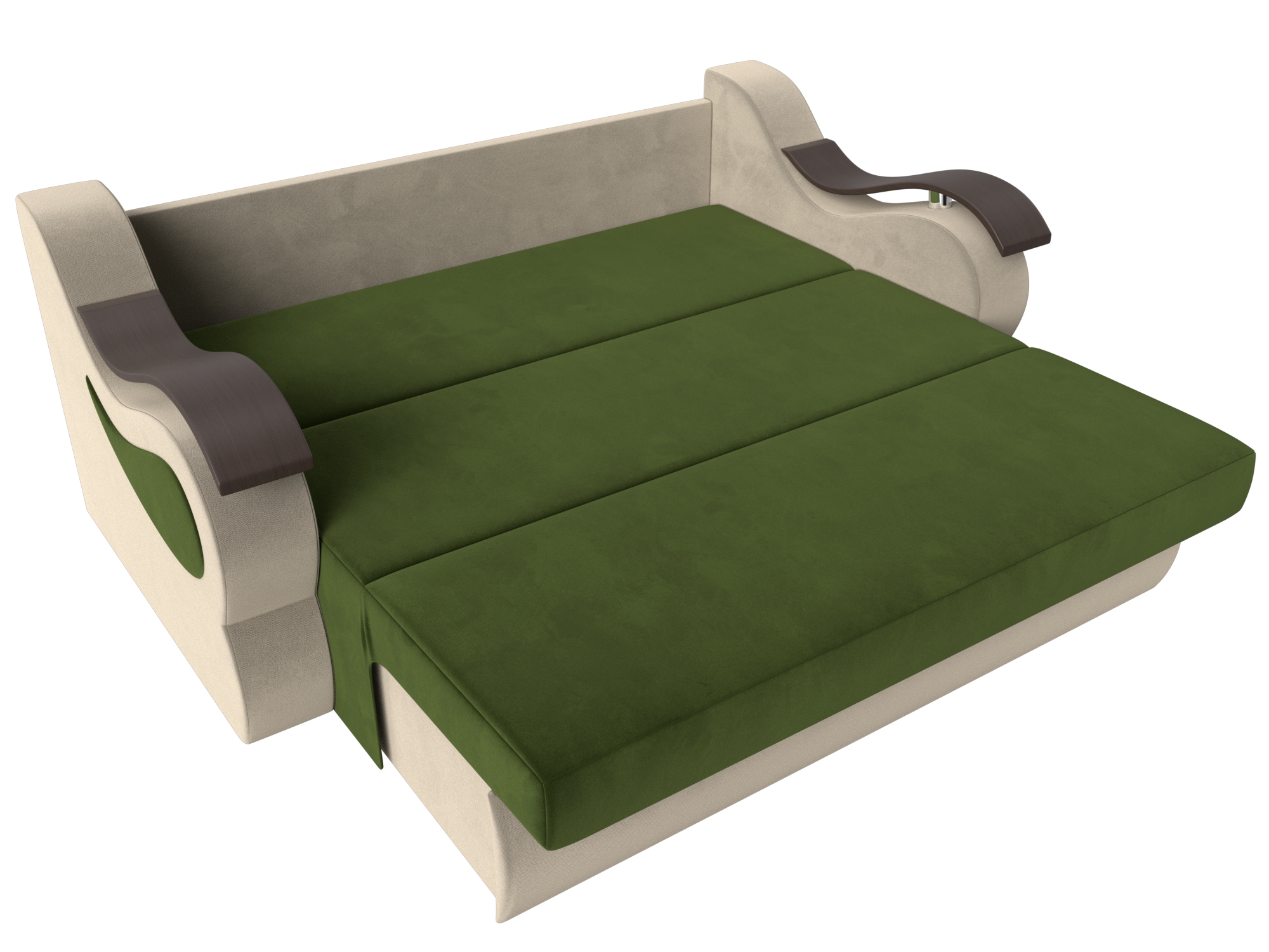 Прямой диван Меркурий 100 (Зеленый\Бежевый)