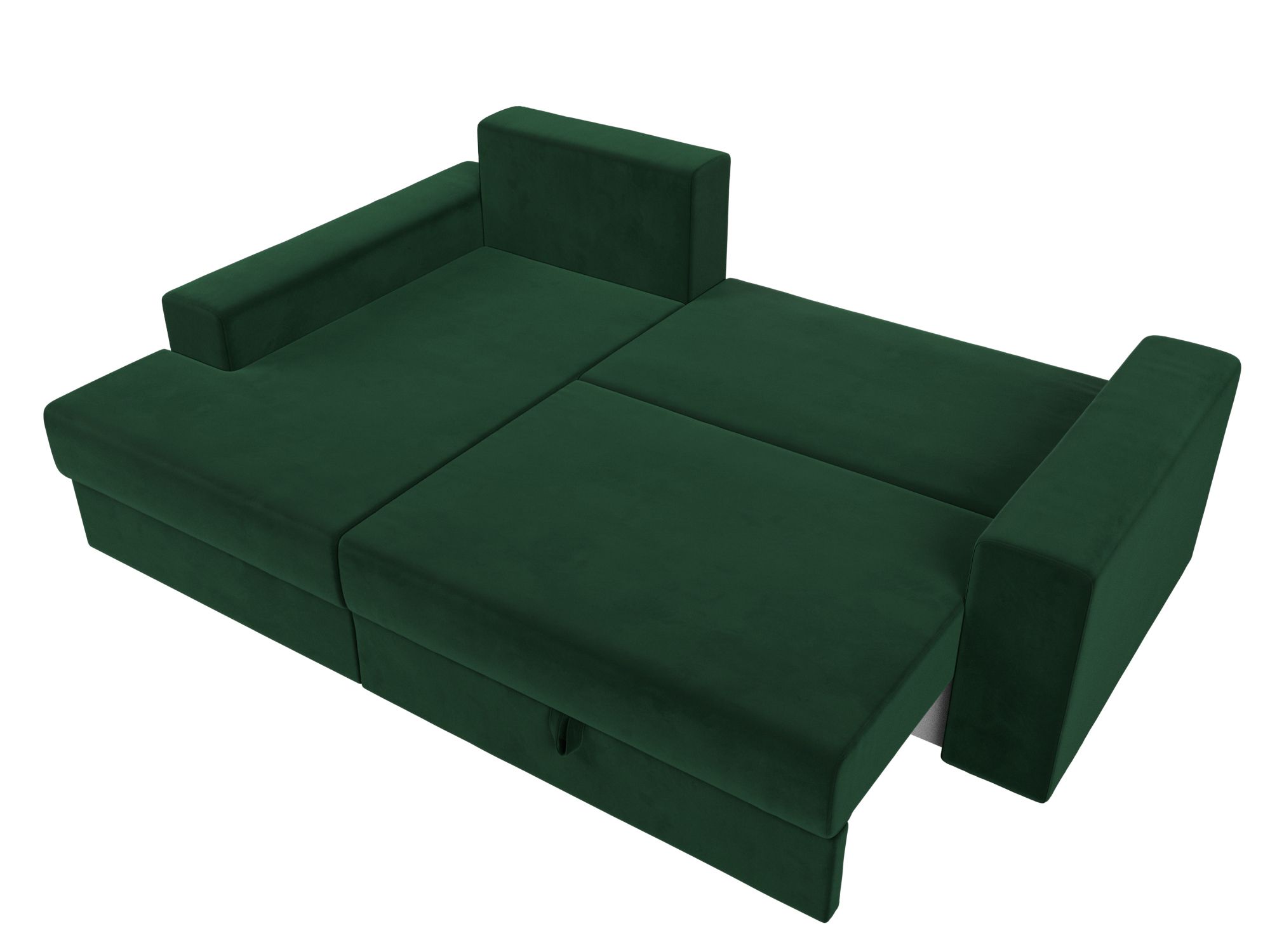 Угловой диван Майами левый угол (Зеленый\Зеленый\Бежевый)